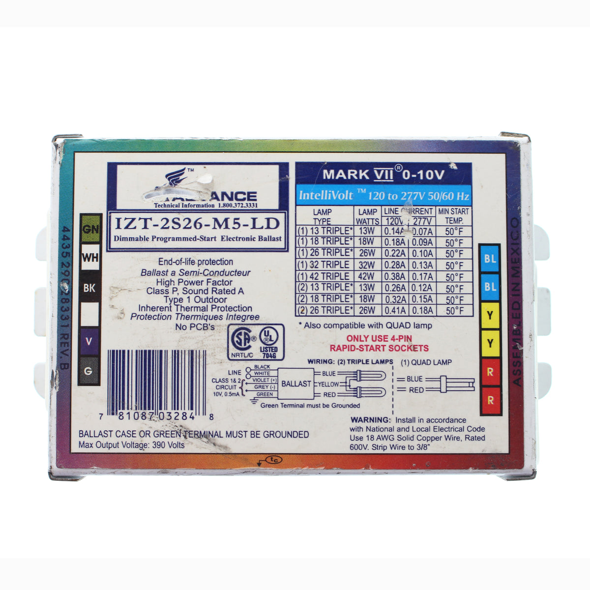 Advance Ballast IZT-2S26-M5-LD