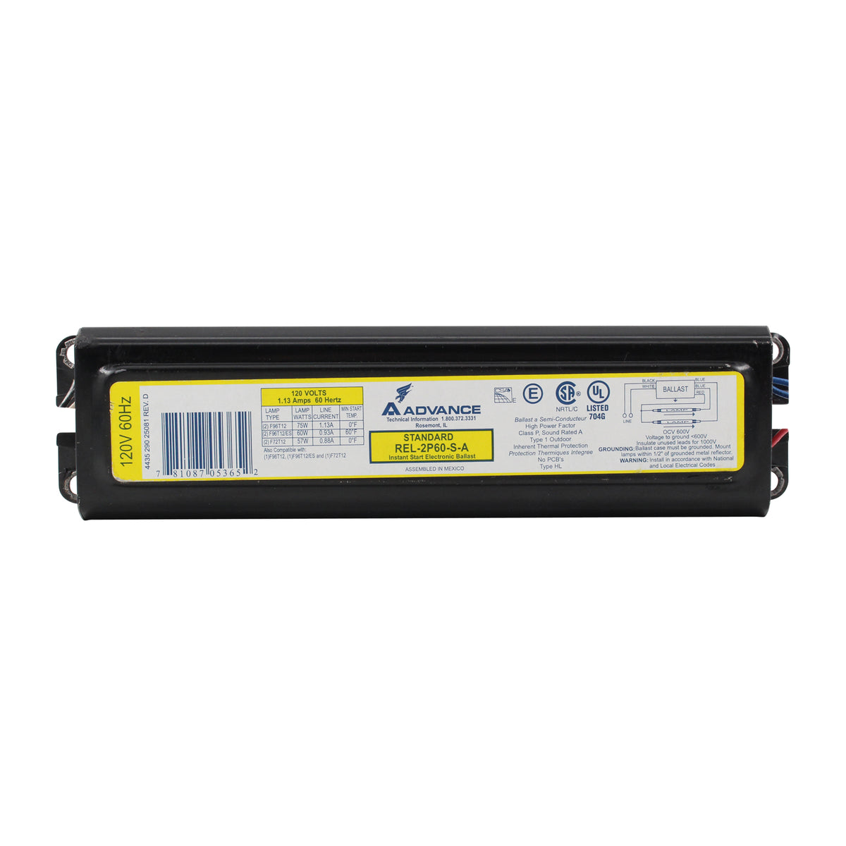 Advance Ballast REL-2P60-S-A