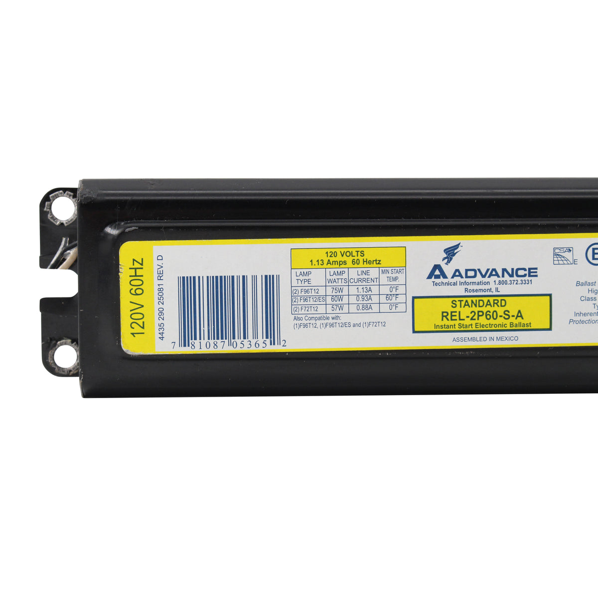 Advance Ballast REL-2P60-S-A