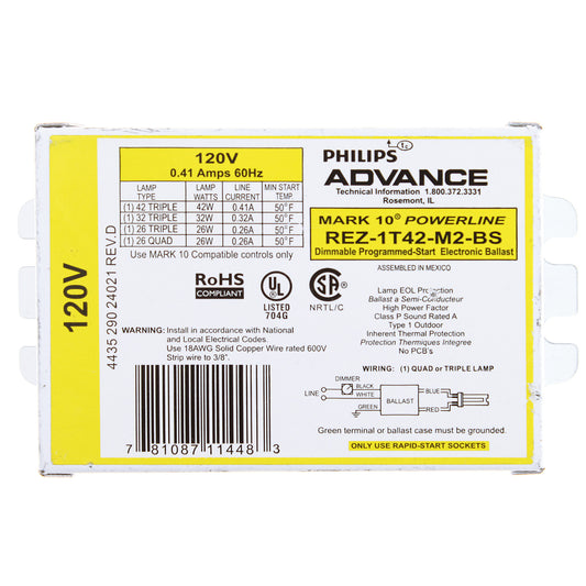 Advance Ballast REZ-1T42-M2-BS