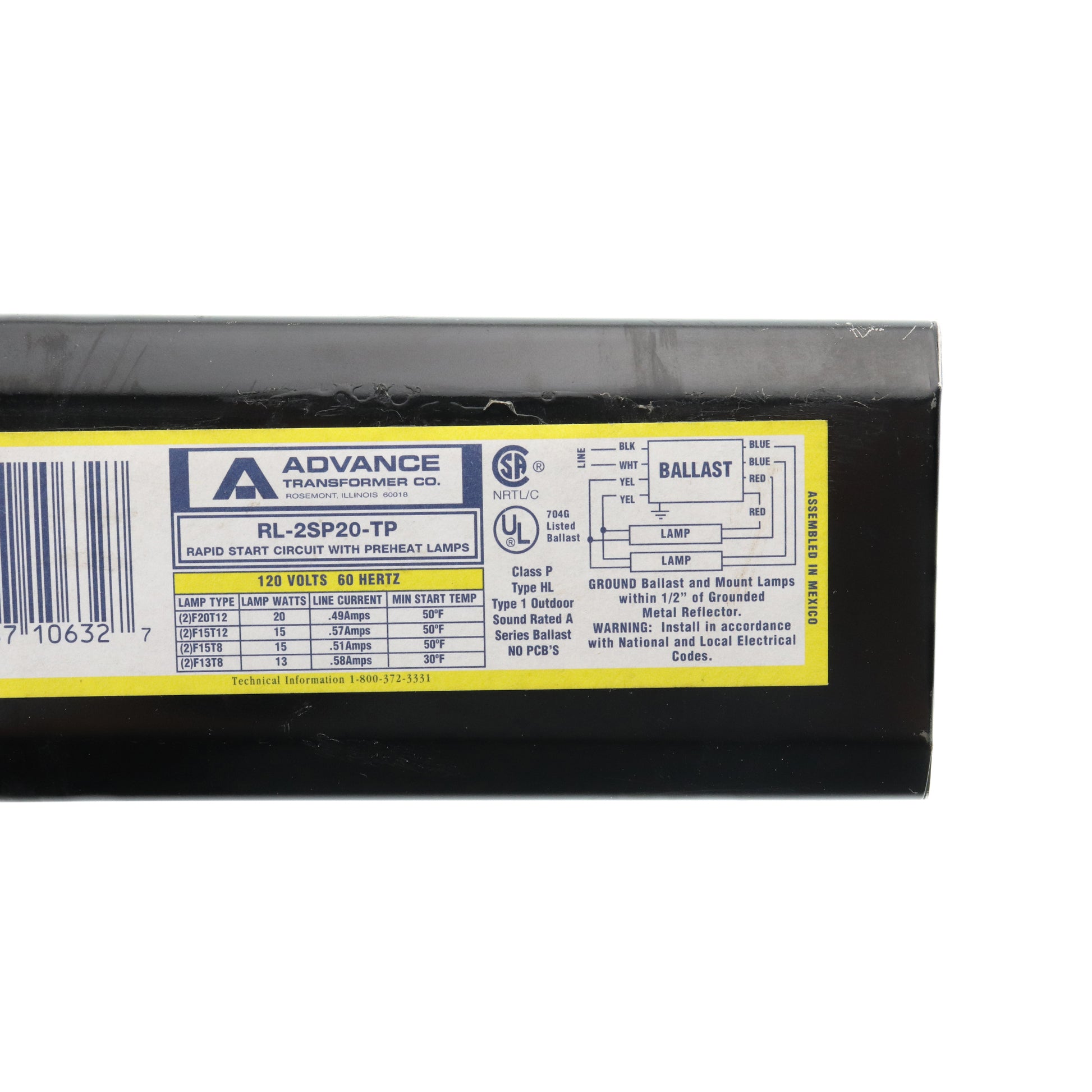 Advance Ballast RL-2SP20-TP
