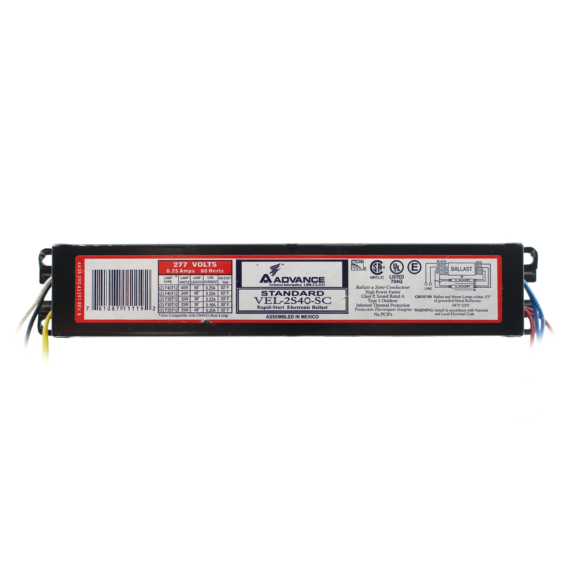 Advance Ballast VEL-2S40-SC
