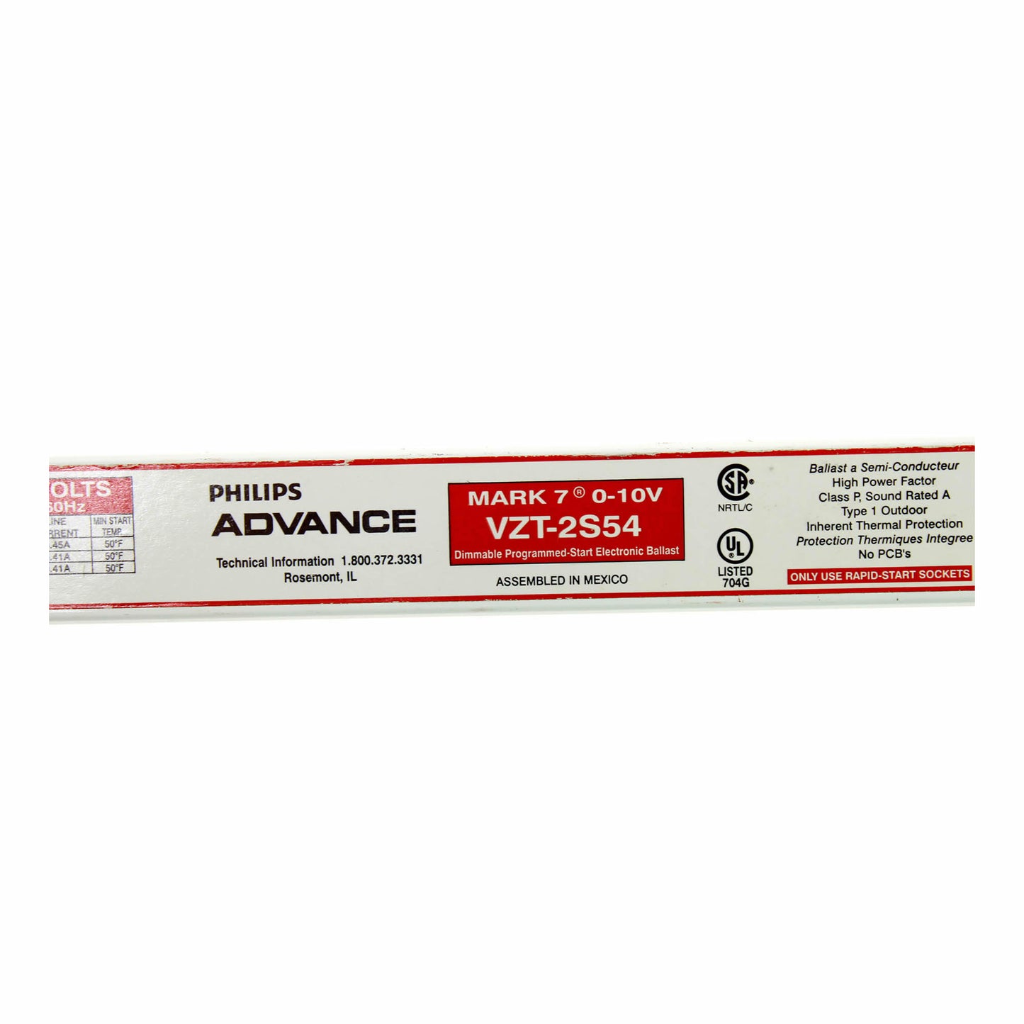 Advance Ballast VZT-2S54
