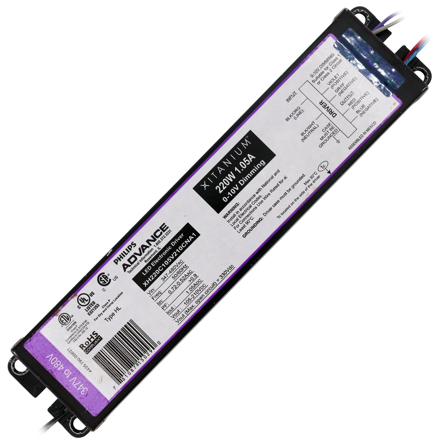 Advance XH220C105V210CNA1