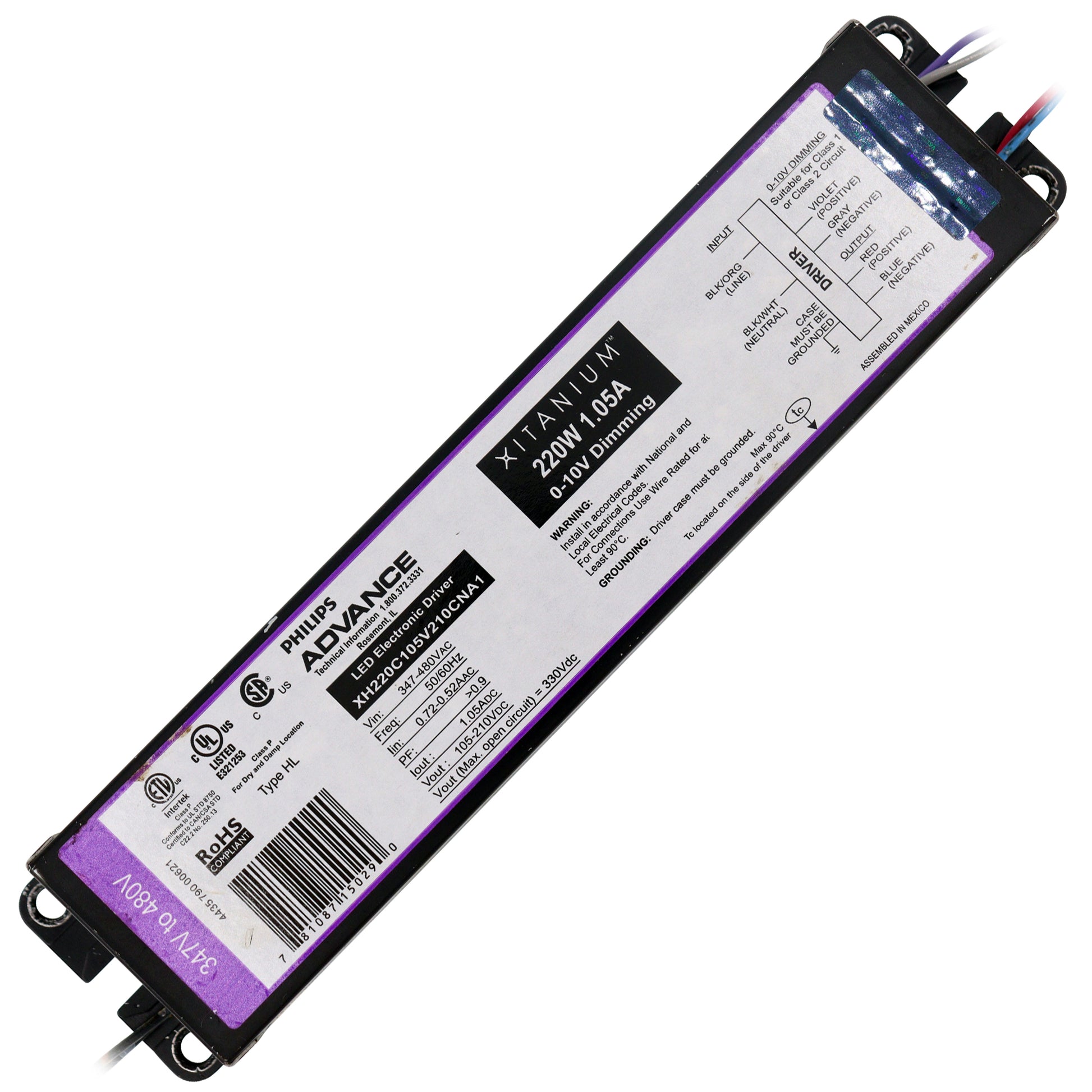Advance XH220C105V210CNA1