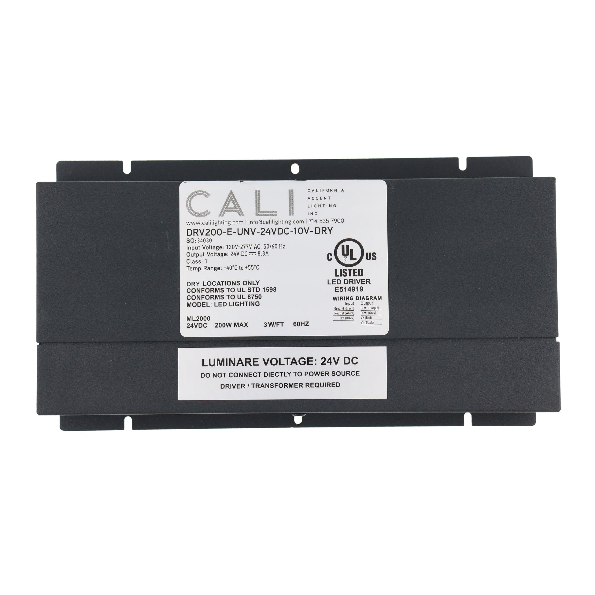 California Accent Lighting DRV200-E-UNV-24VDC-10V-DRY