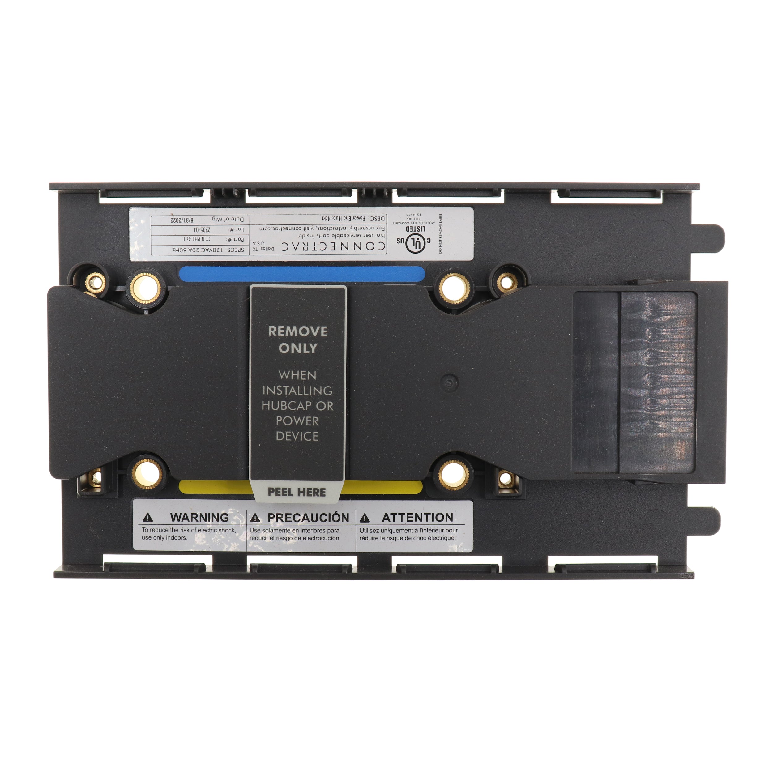 Connectrac CT.B.PHE.4C.1 Power Hub End Connection Point, 4-CIRCUIT ...
