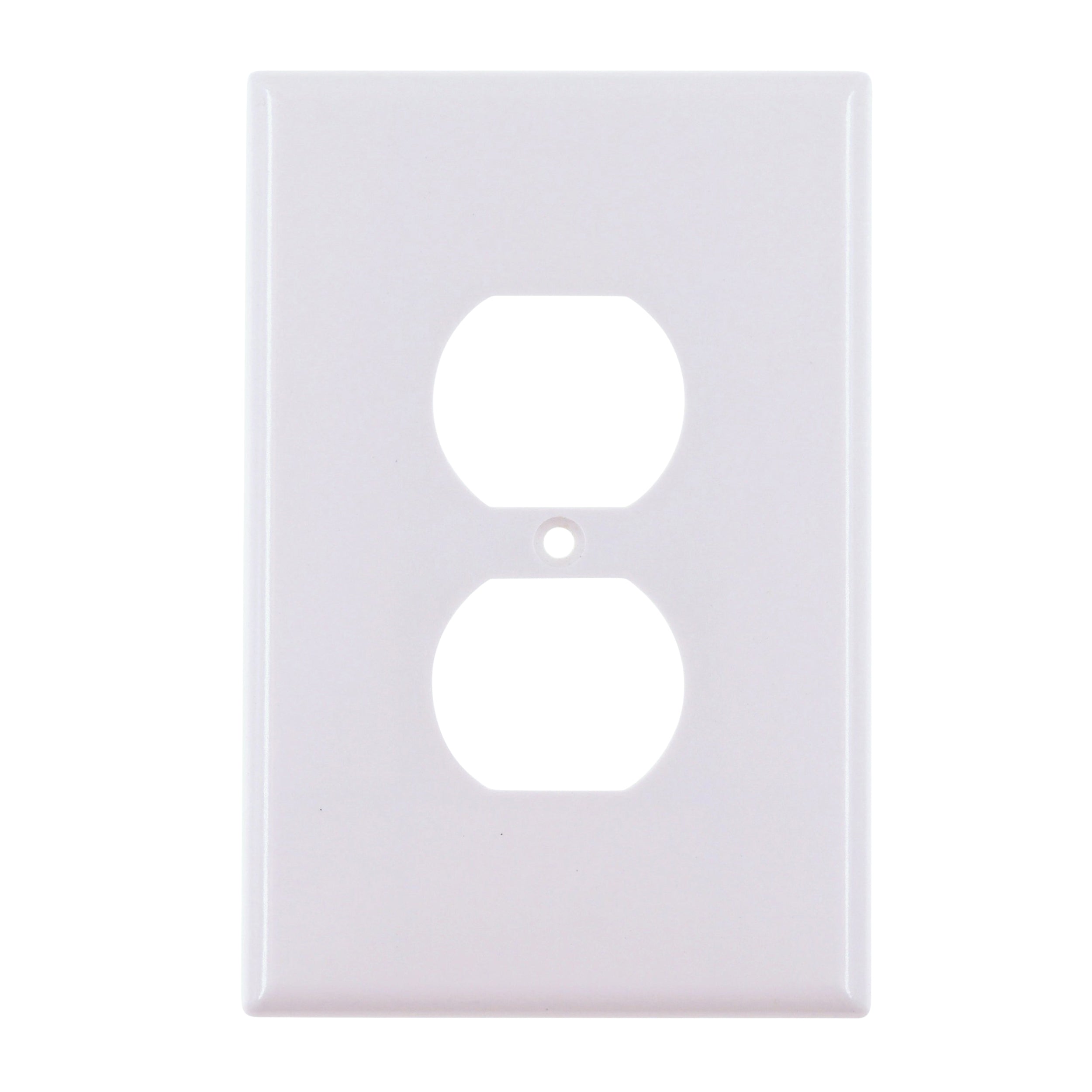 Eaton 2132W-10-LW Standard Size Single-gang Duplex Wall Plate, White ...