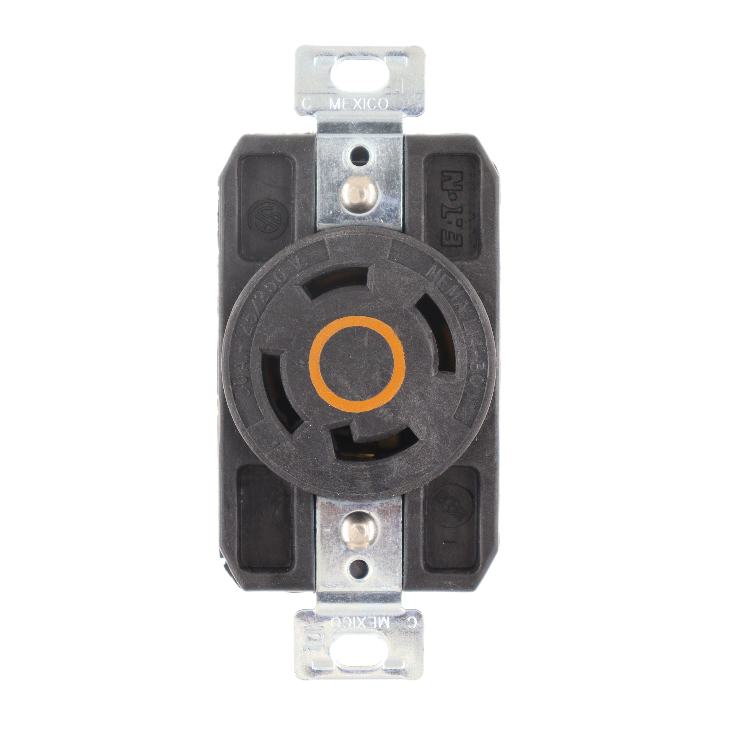 EATON AHCL1430R COLOR CODED LOCKING RECEPTACLE, 4-WIRE, 30A, 125/250V ...