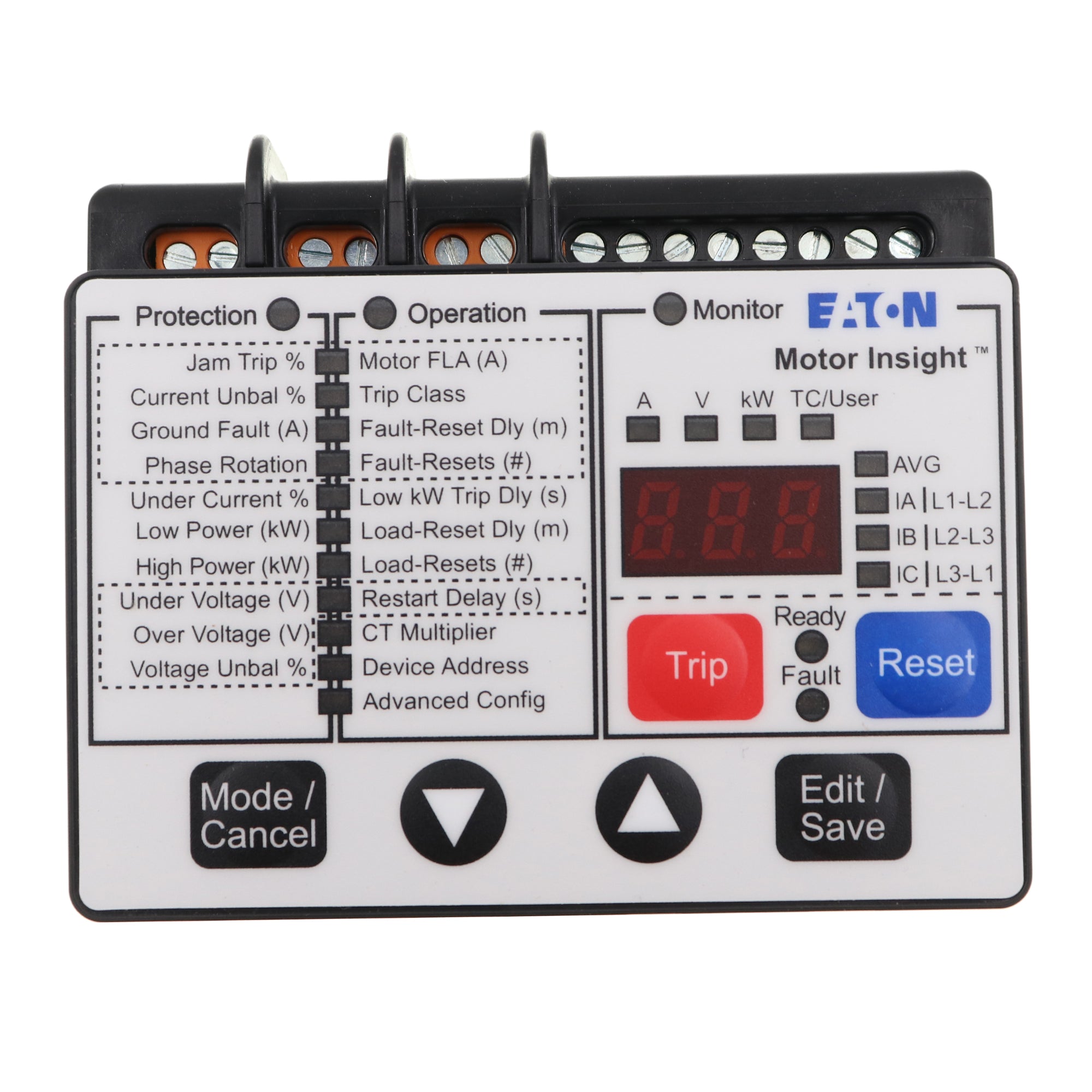 EatonC441dbMotorInsightOverloadRelayModule,Keypad,5-90-amps,6 – Toomanyamps