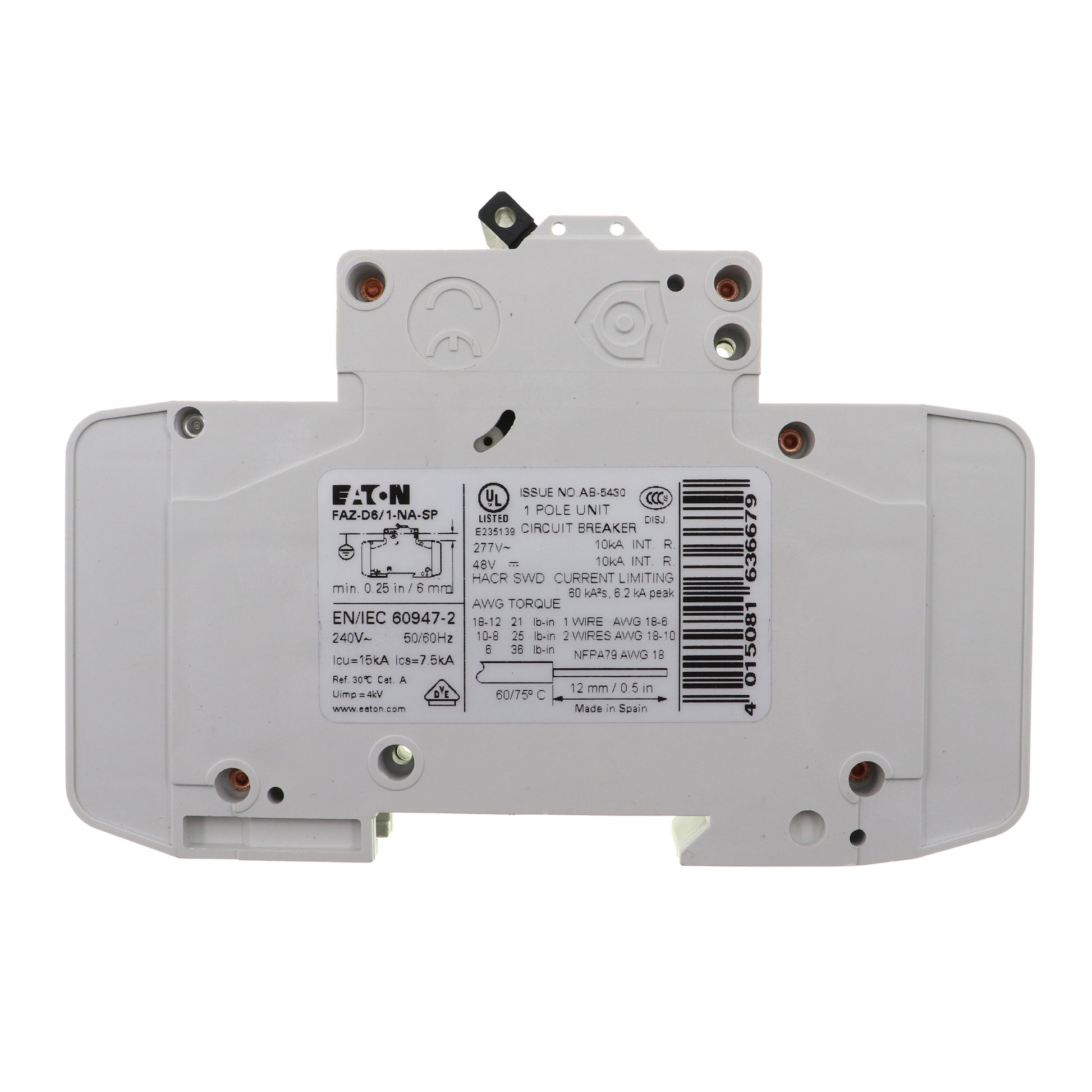 EATON FAZ-D6/1-NA-SP