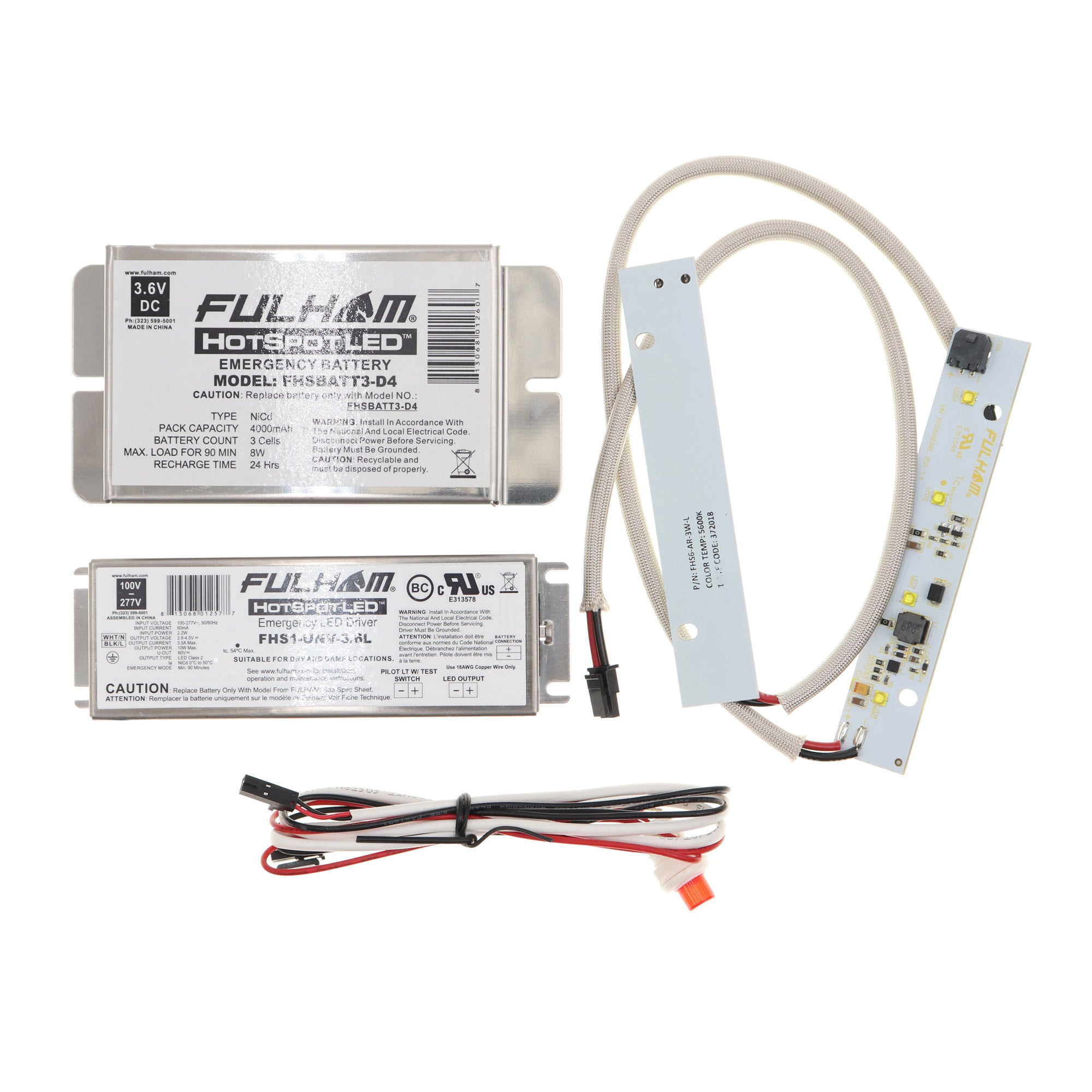 Spot Kit Fulham FHSKITT07LND Led Emergency Lighting Hot Spot Kit, Battery Backu ...