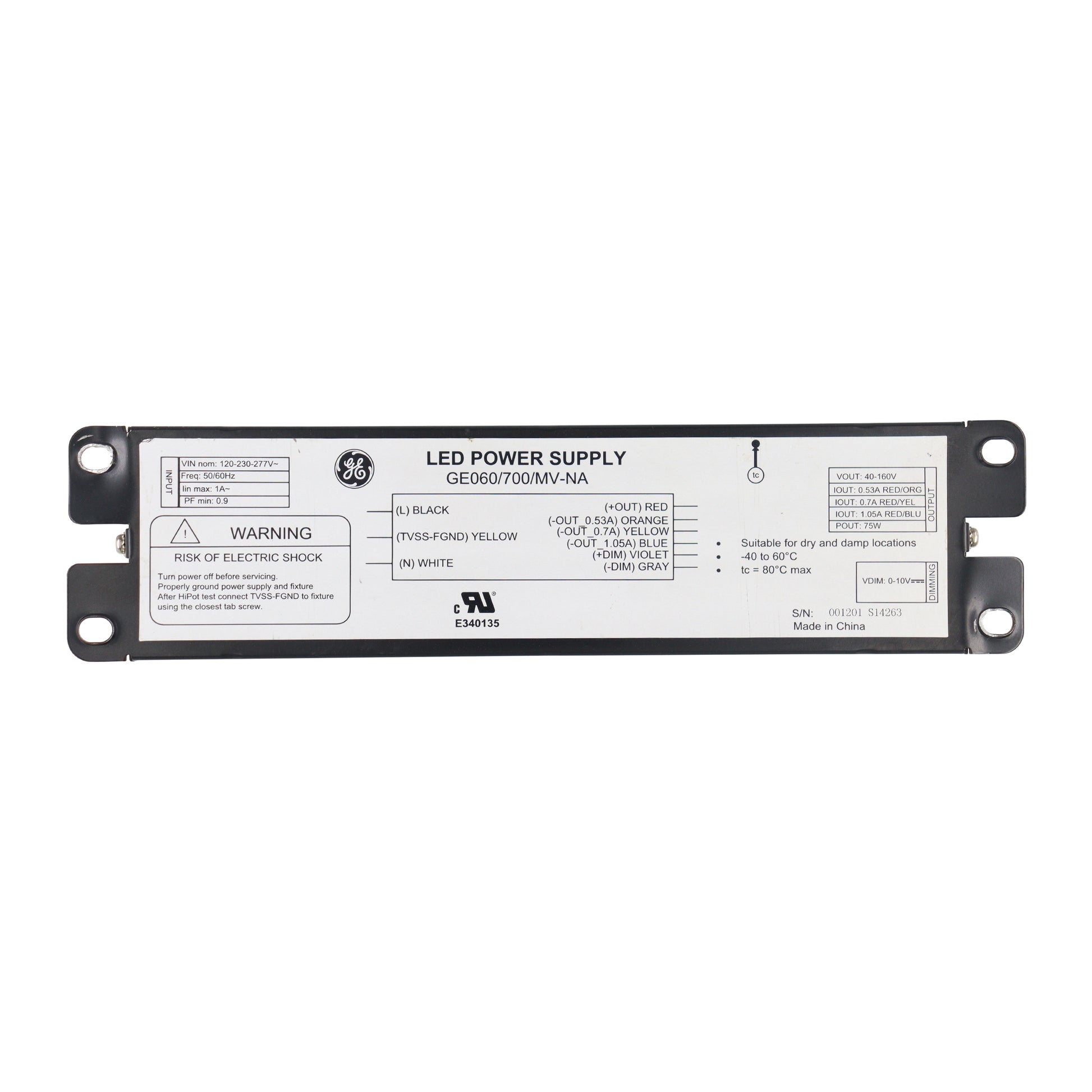 GE GE060/700/MV-NA