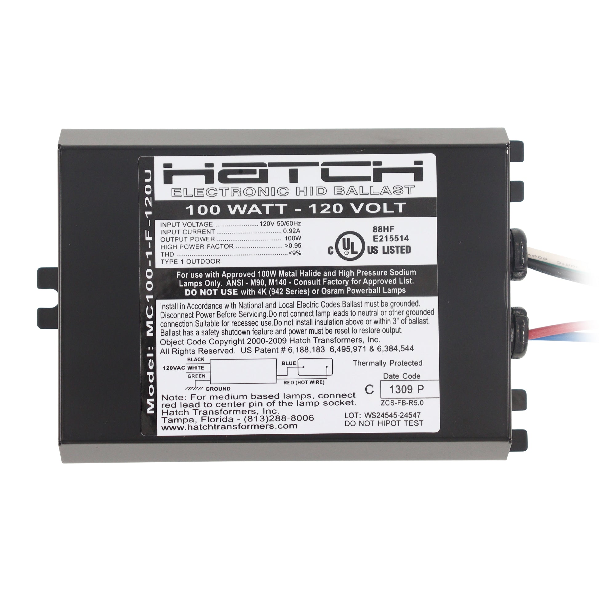 Hatch Lighting MC100-1-F-120U