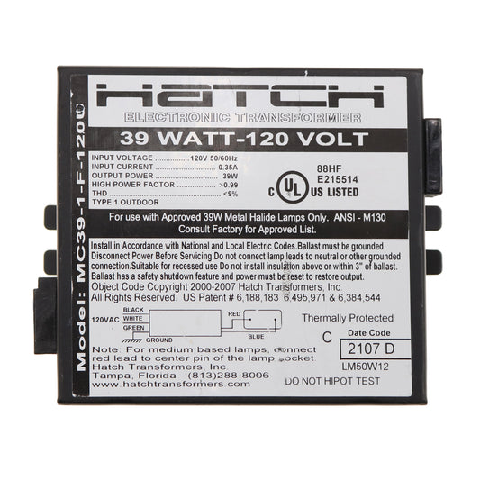 HATCH MC39-1-F-120U