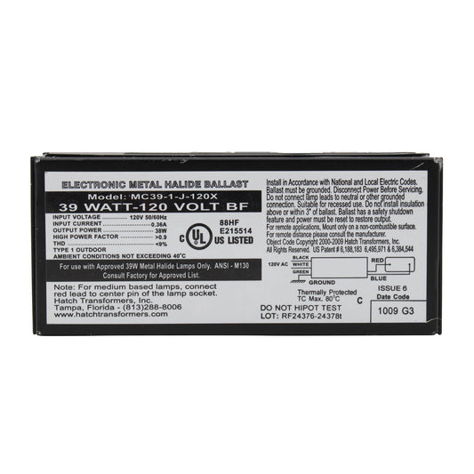 Hatch Lighting MC39-1-J-120X