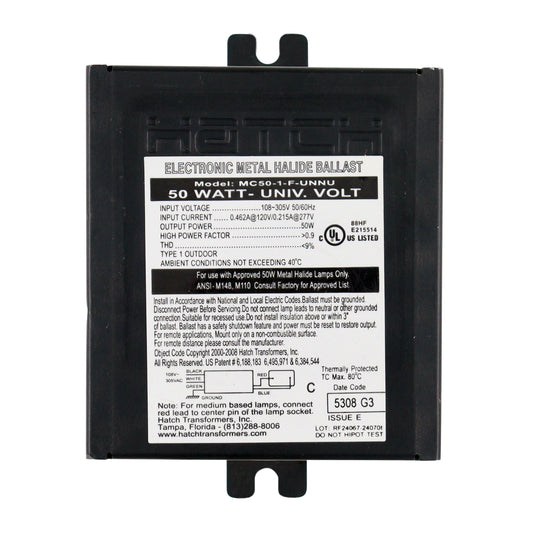 Hatch Lighting MC50-1-F-UNNU