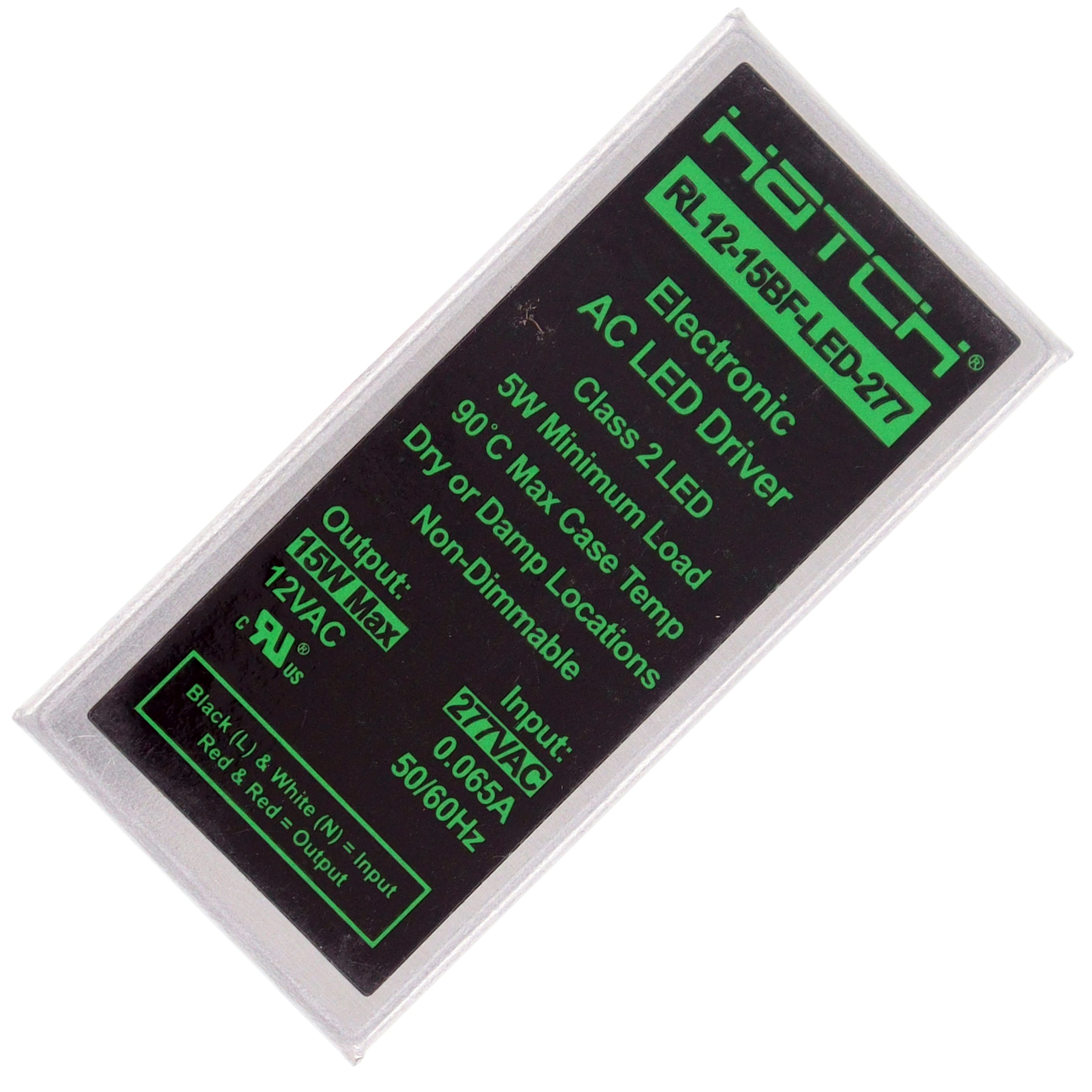 Hatch RL12-15BF-LED-277 Electronic Ac Led Driver, 12-VAC, 15W, 277VAC ...