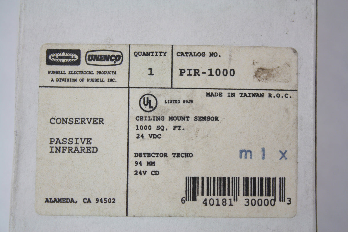 Hubbell, Inc. PIR-1000