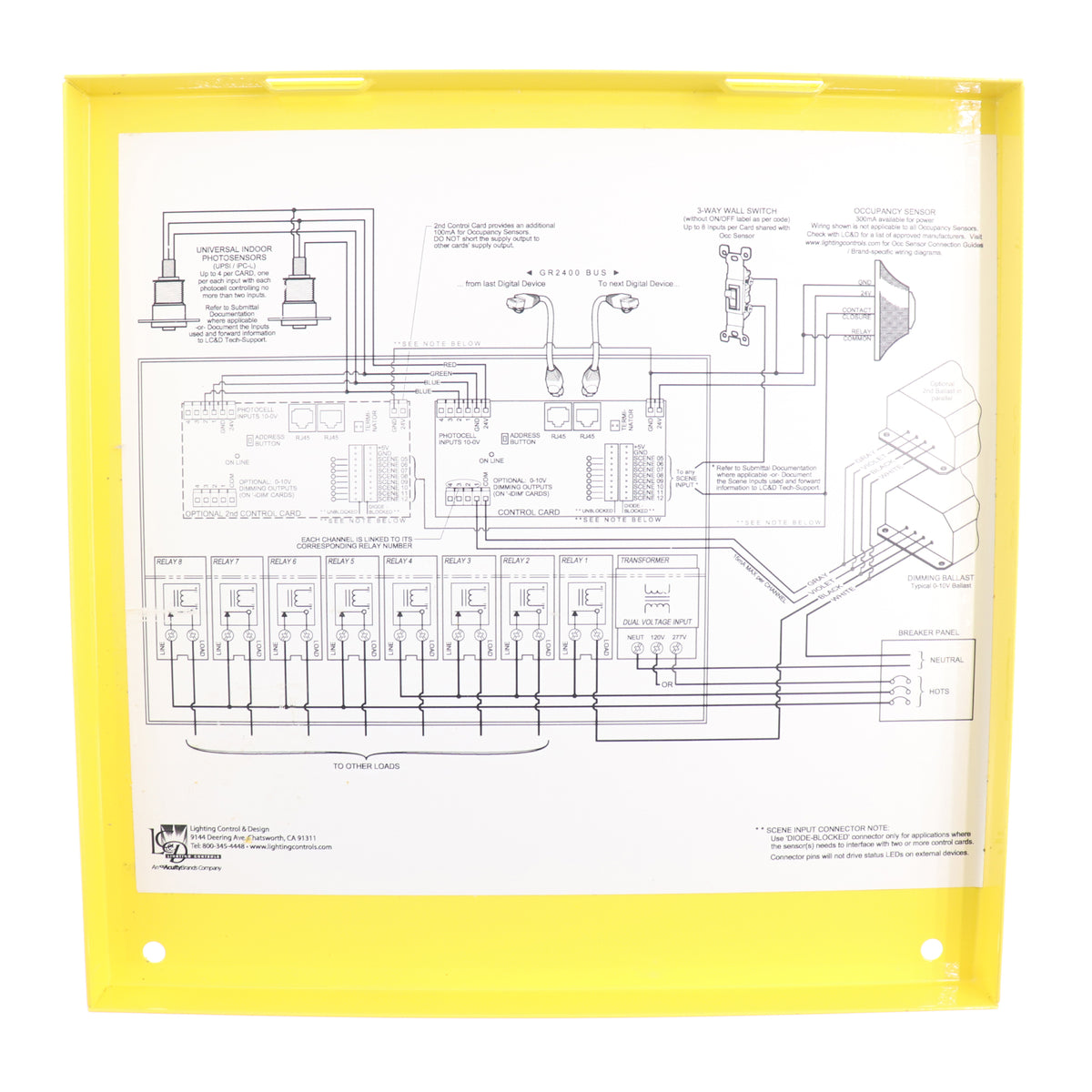 Lighting Column Control Panel Lc&d Lighting Control & Design GR-2404 Lighting Control Panel, 4-CIRCU ...