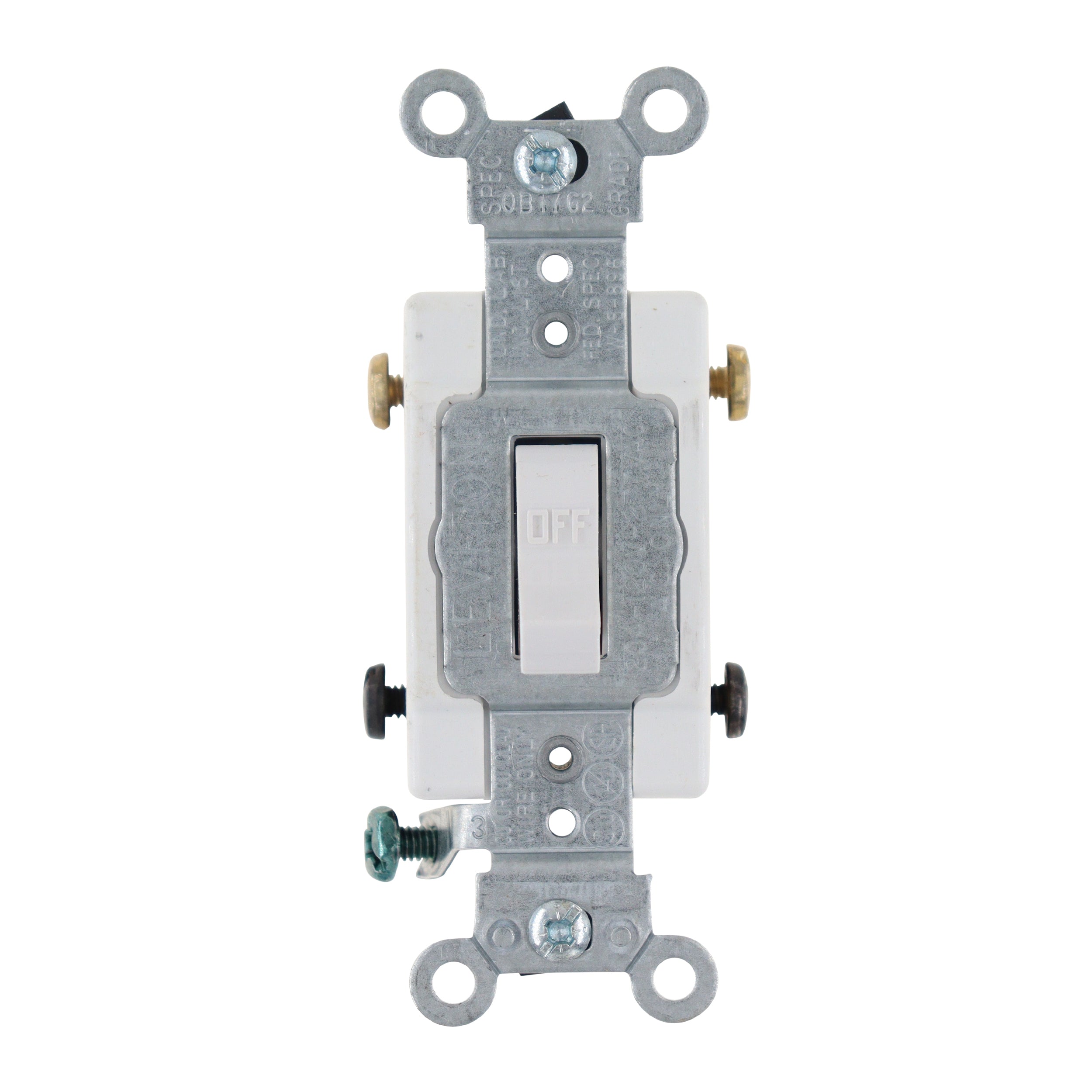 LEVITON CS220-2W TOGGLE SWITCH, DOUBLE POLE, AC QUIET, 20A, 120/277V ...