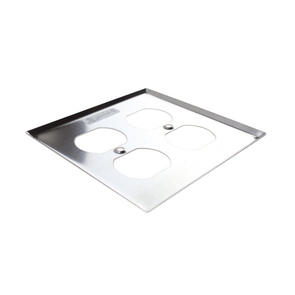 Leviton 84016-40 Receptacle Wallplate, Standard Size, Gang 2, Stainless Steel Leviton 84016-40 Receptacle Wallplate, Standard Size, Gang 2, Stainless Steel