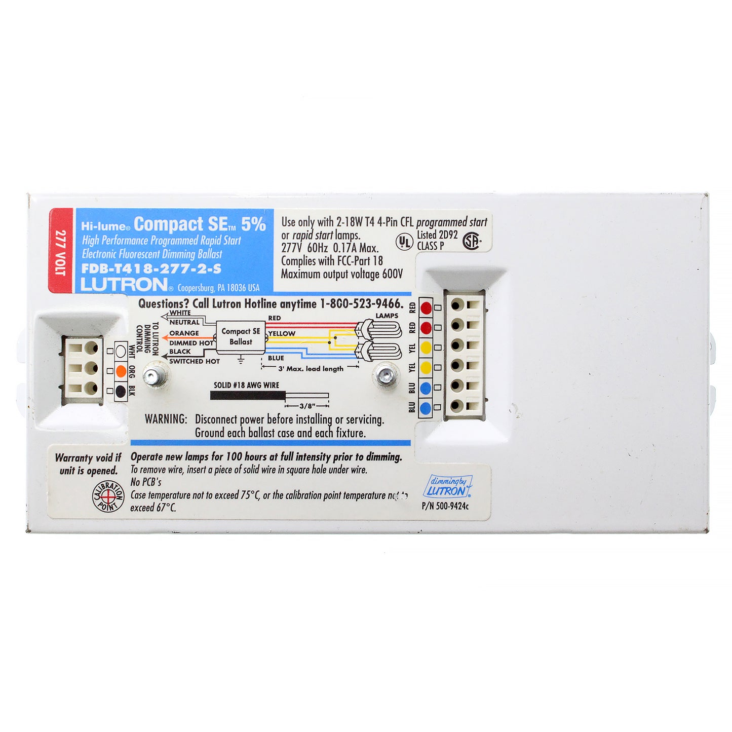 Lutron FDB-T418-277-2-S