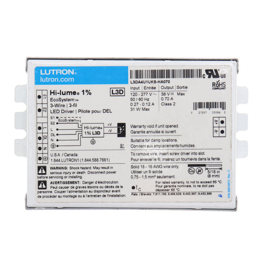 Lutron L3DA4U1UKS-HA070