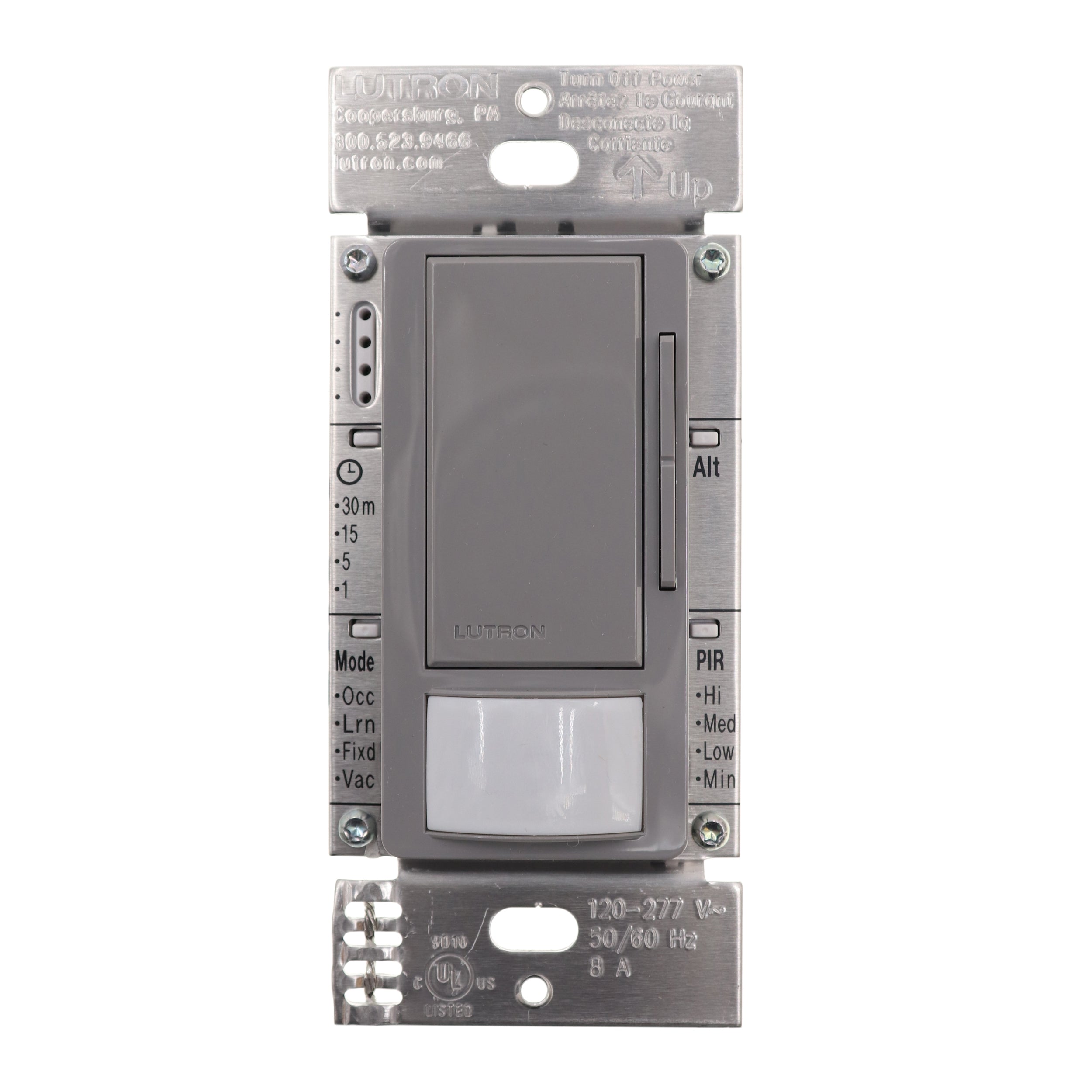 Lutron MS-Z101-V-GR Maetro Led+ Wall Sensor Led Dimmer Switch, 150W, G ...