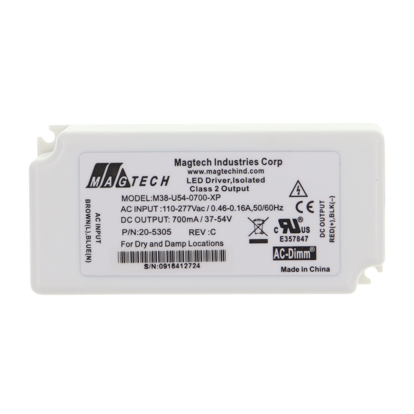 Magtech Industries M38-U54-0700-XP