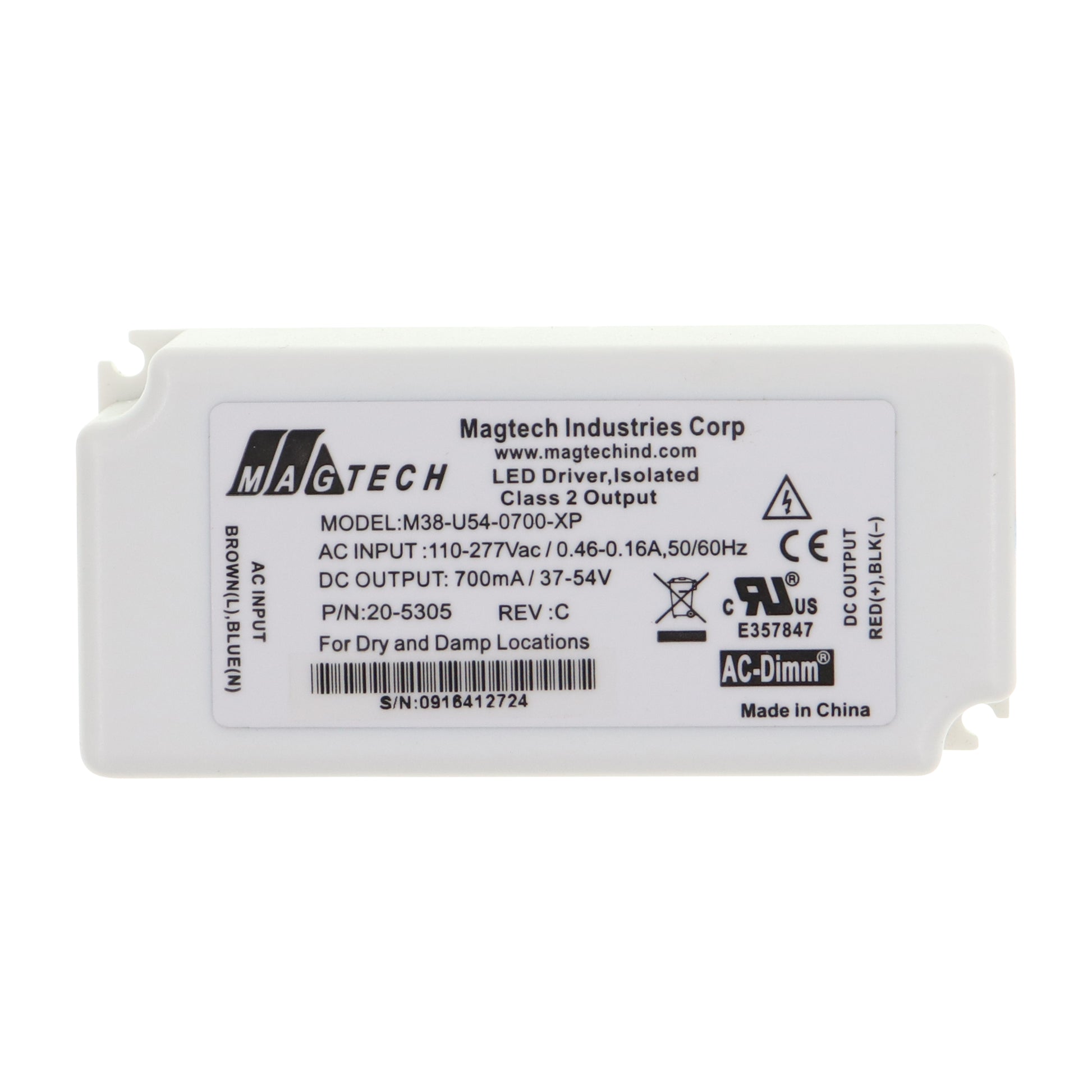 Magtech Industries M38-U54-0700-XP