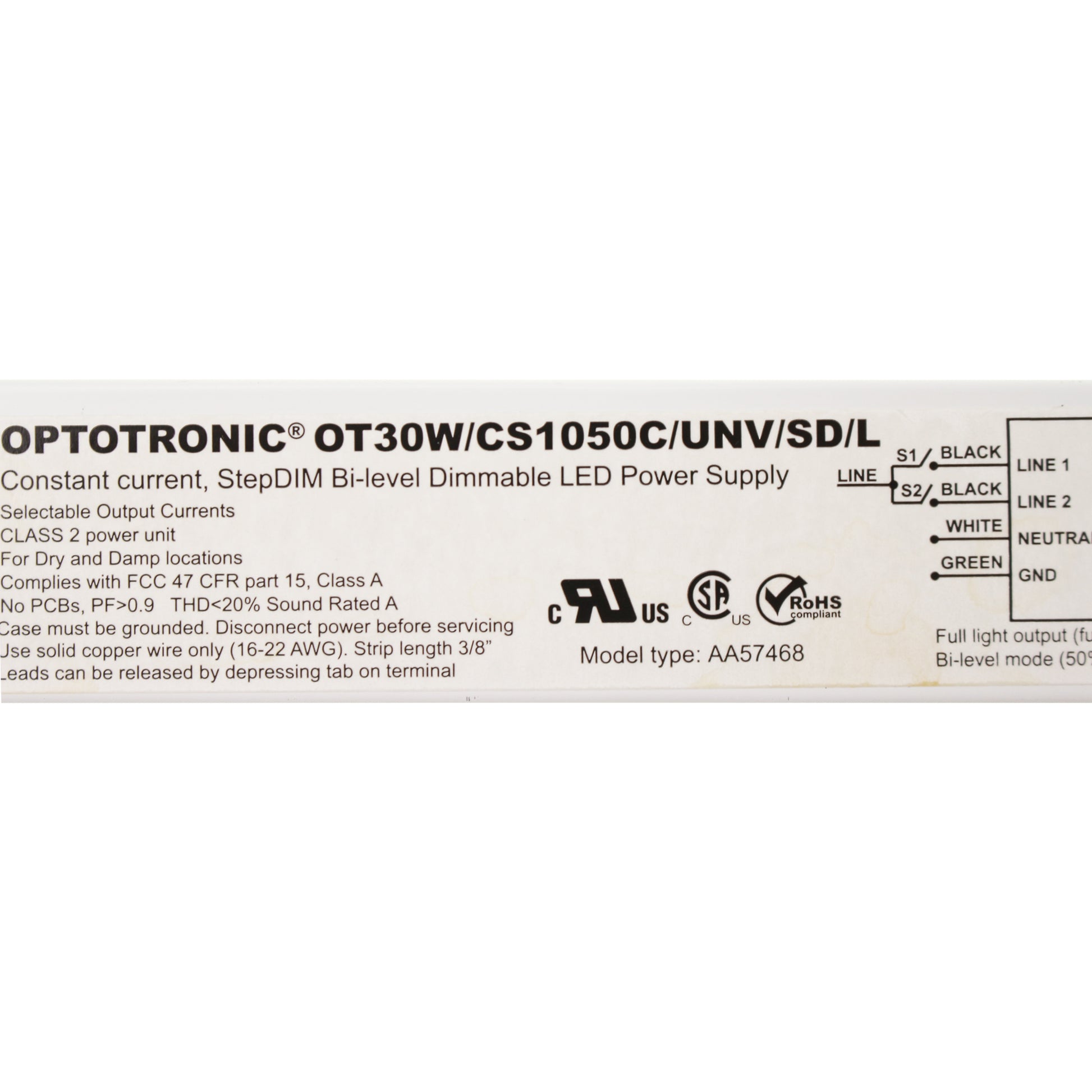Optotronic OT30W/CS1050C/UNV/SD/L