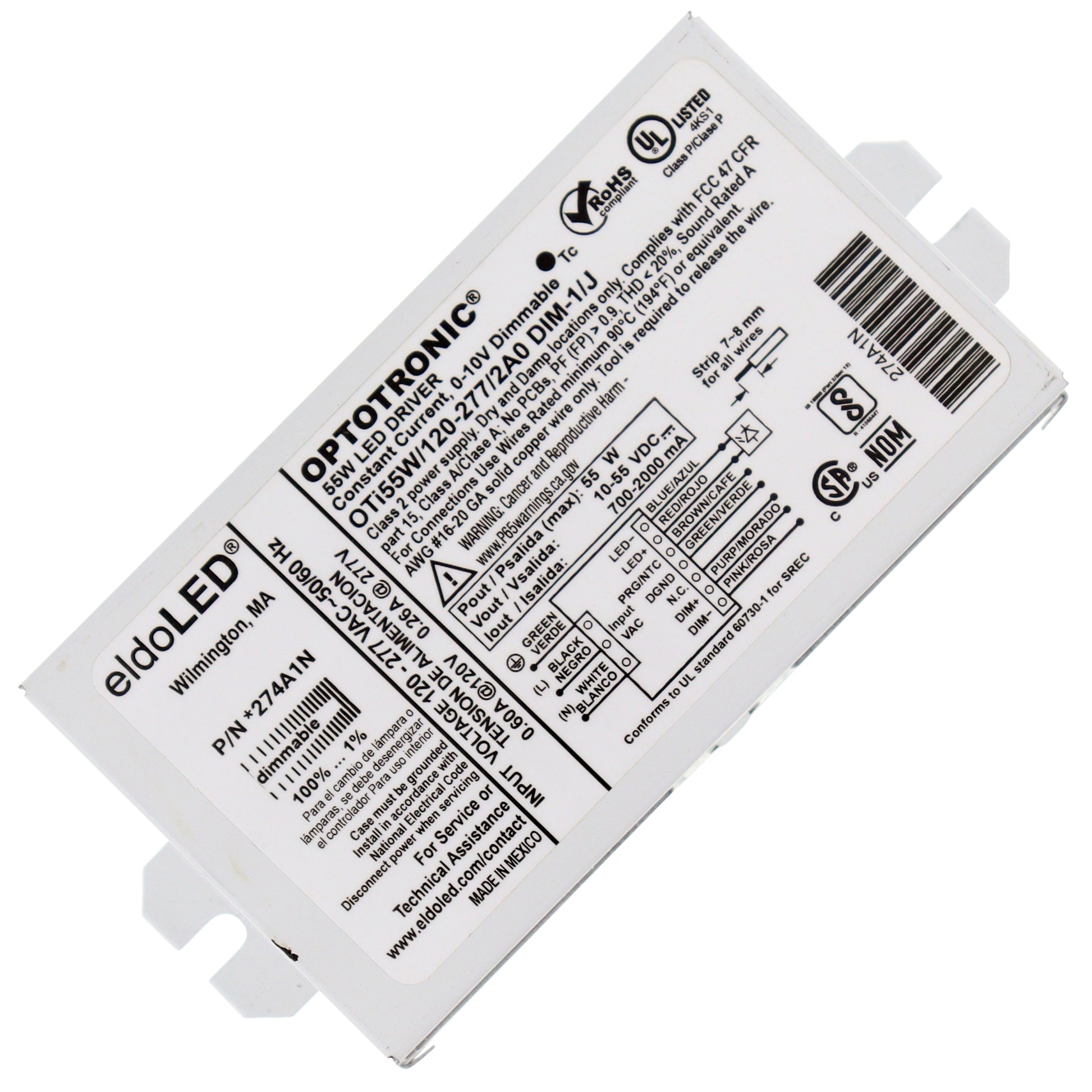 EldoLED OTI55W/120-277/2A0-DIM-1-J