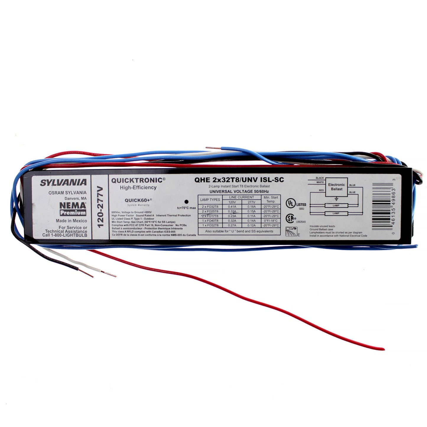 Sylvania QHE2X32T8/UNV-ISL-SC