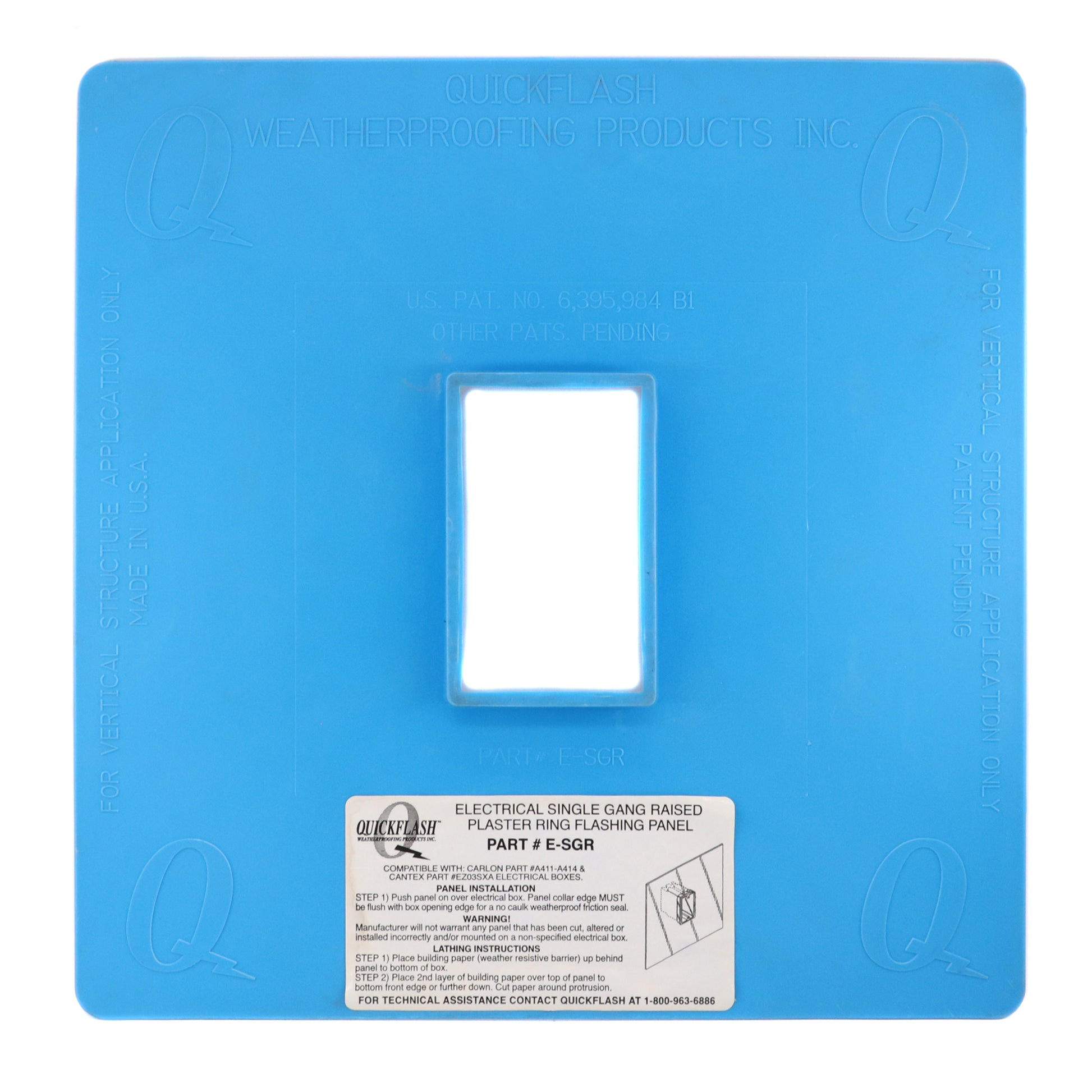 QuickFlash Weatherproofing Products Inc. E-SGR
