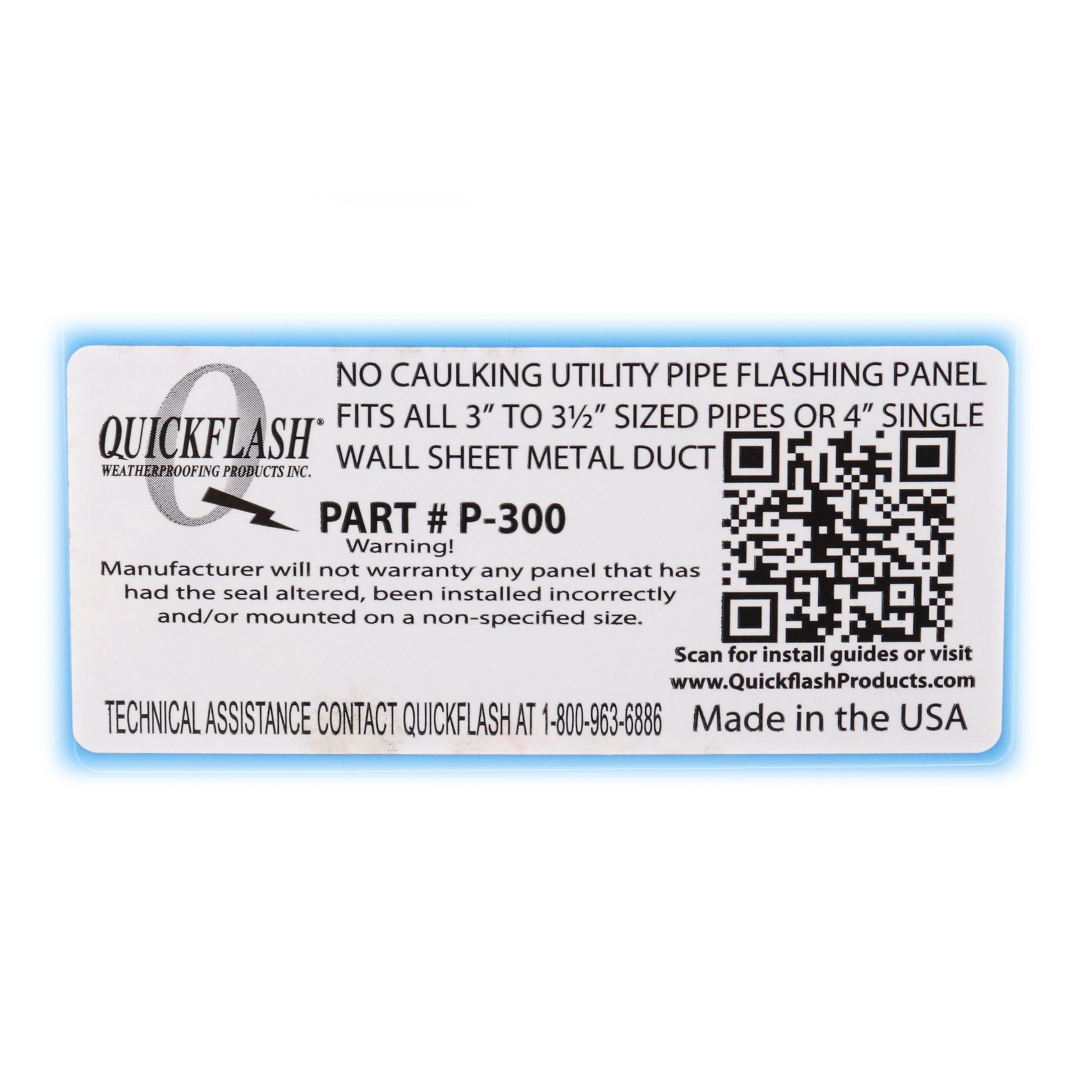 QuickFlash Weatherproofing Products Inc. P-300