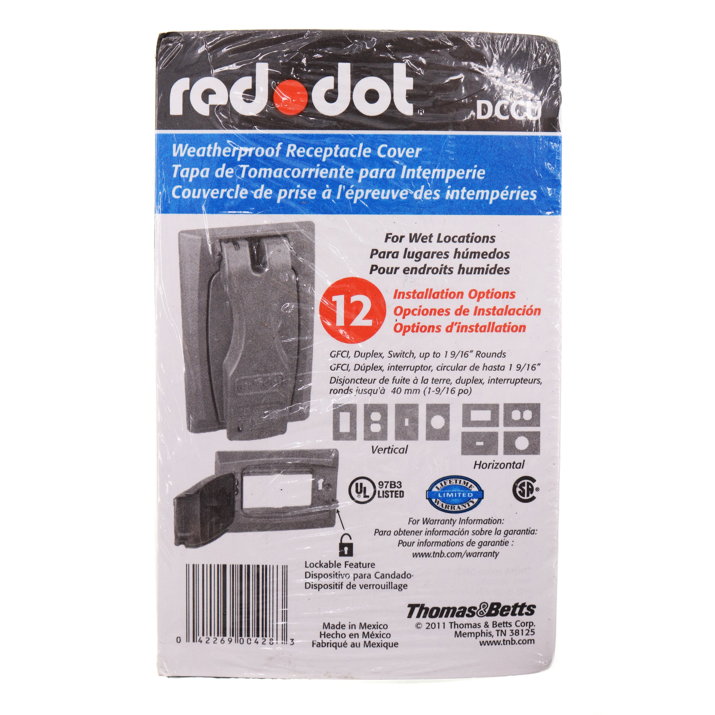 Red Dot CCDV WR181-C Wet Location Electrical Outlet Cover – Red – 042269350151