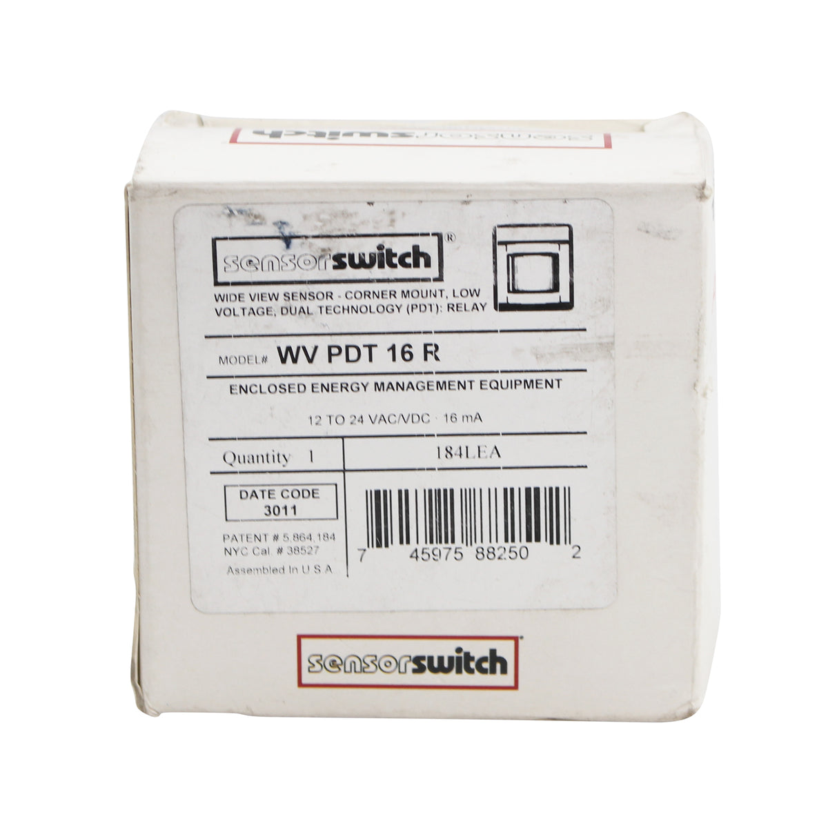 Sensor Switch WV-PDT-16-R Wide View Sensor Corner Mount Low Voltage Pd ...