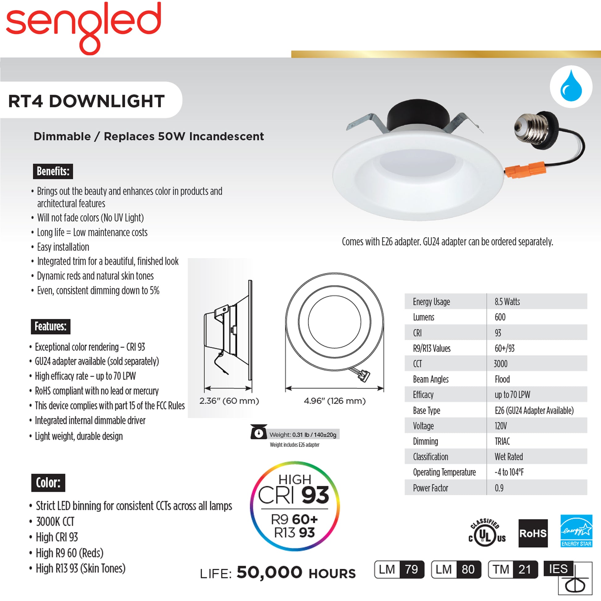 Sengled DPO58.5RT4E26D930