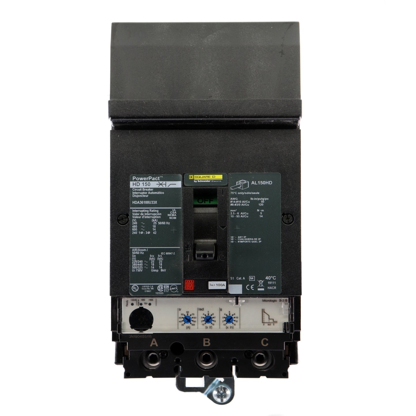Square D HDA36100U33X