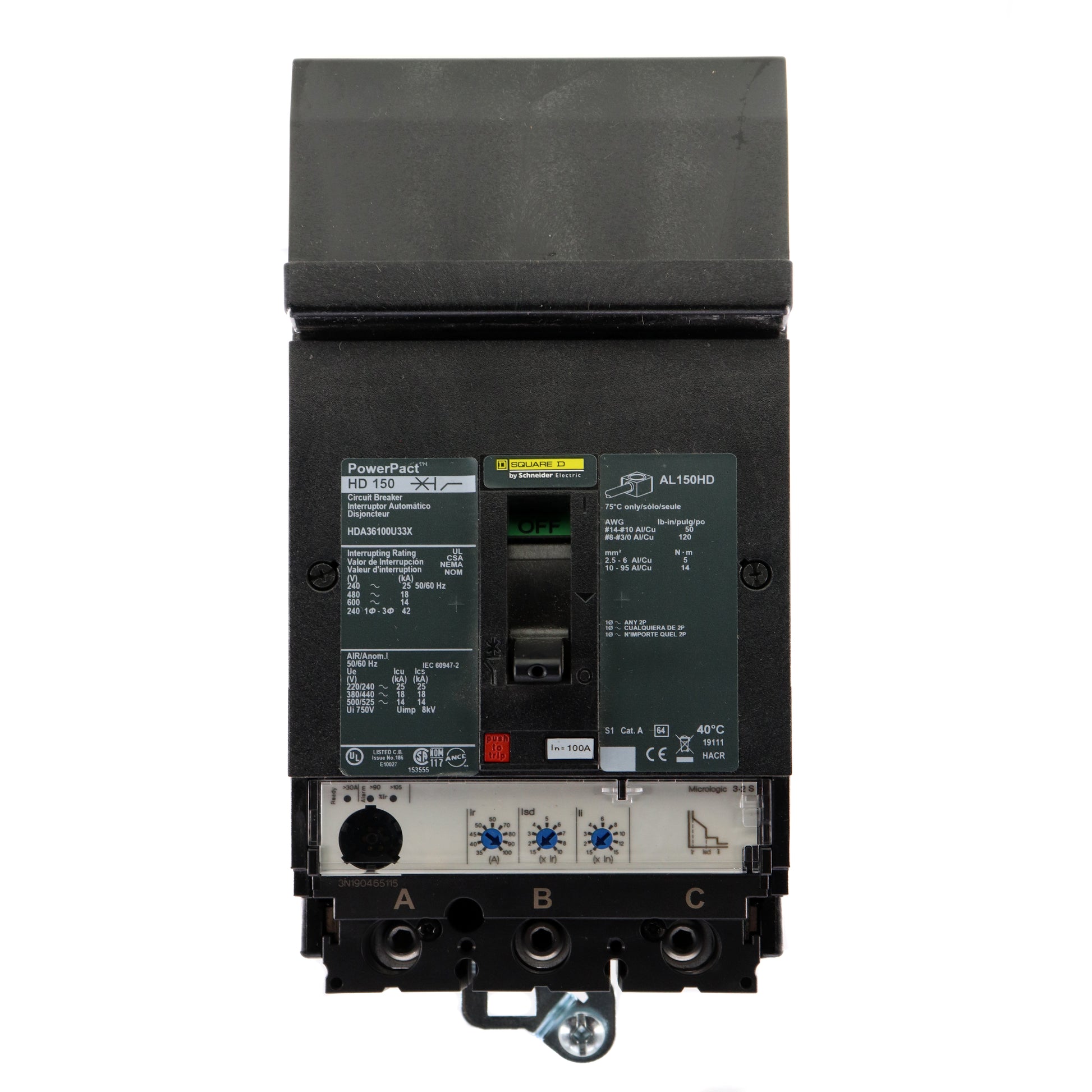 Square D HDA36100U33X