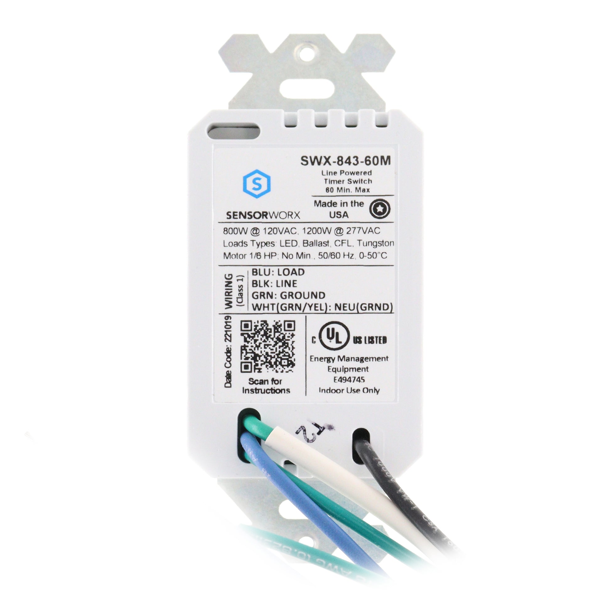 SensorWorx SWX-843-60M-WH