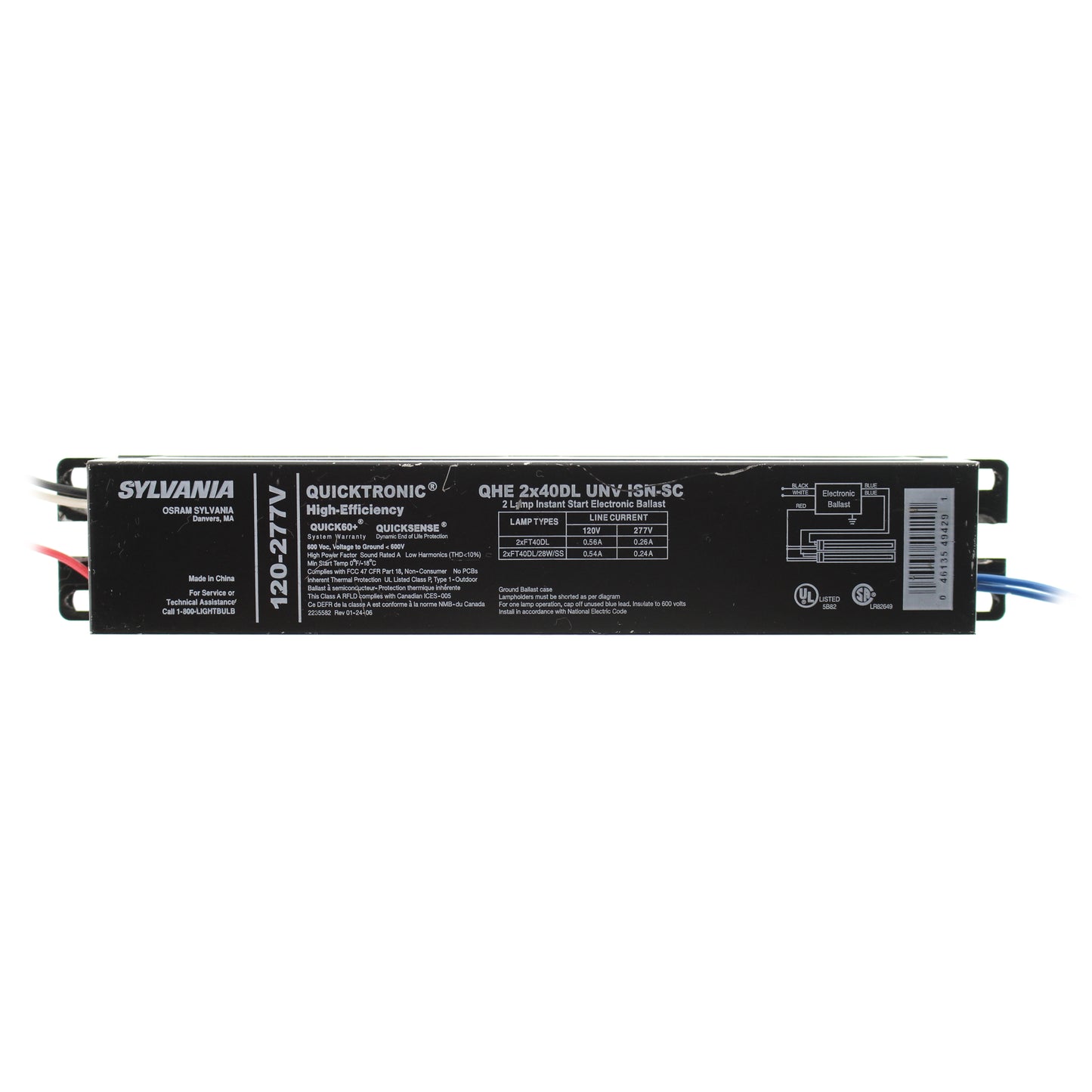 Sylvania QHE2x40DL-UNV-ISN-SC