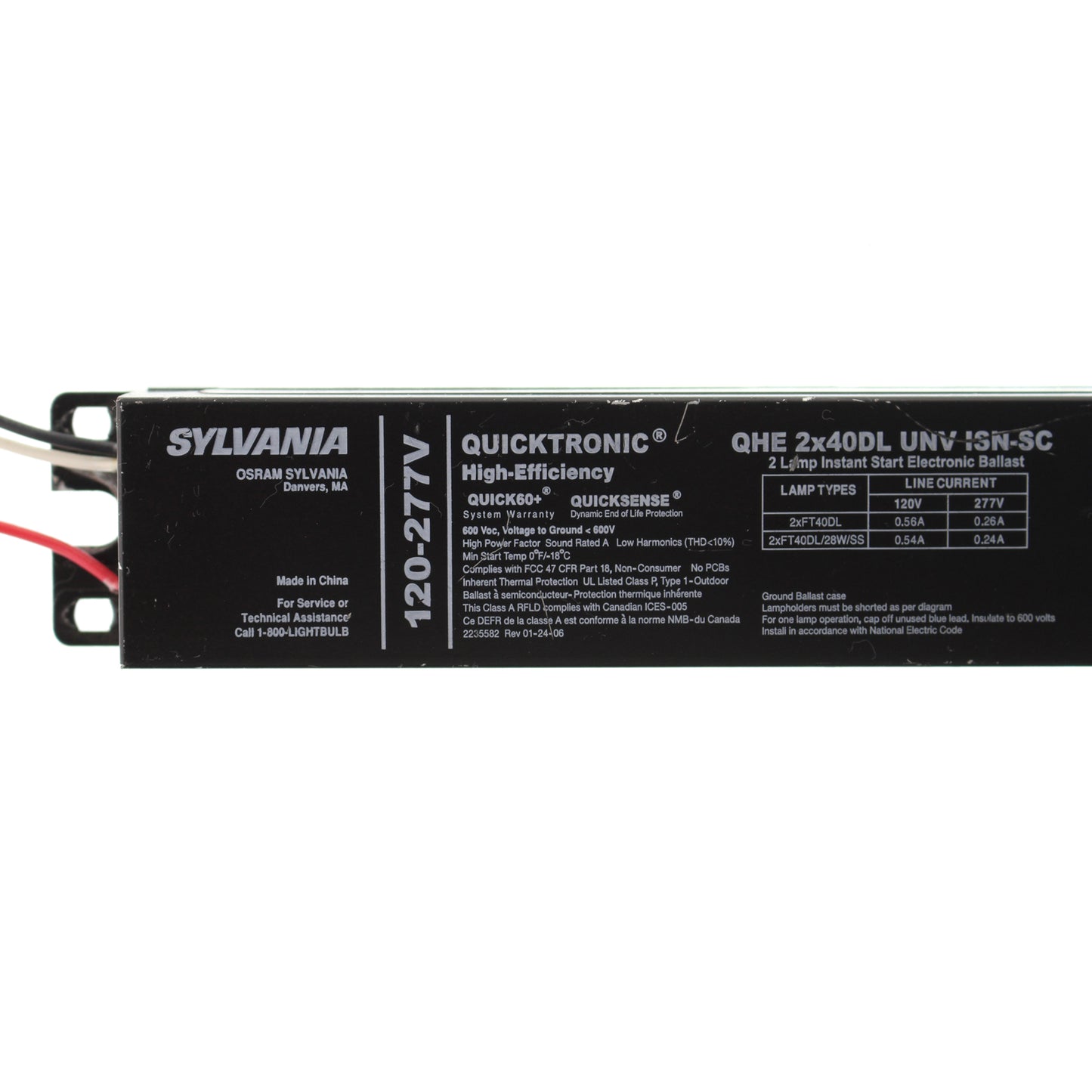 Sylvania QHE2x40DL-UNV-ISN-SC
