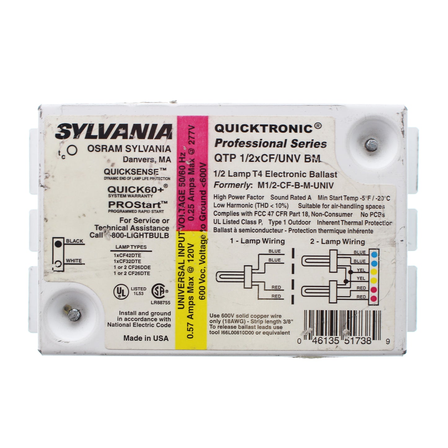 Sylvania QTP1/2XCF/UNV-BM