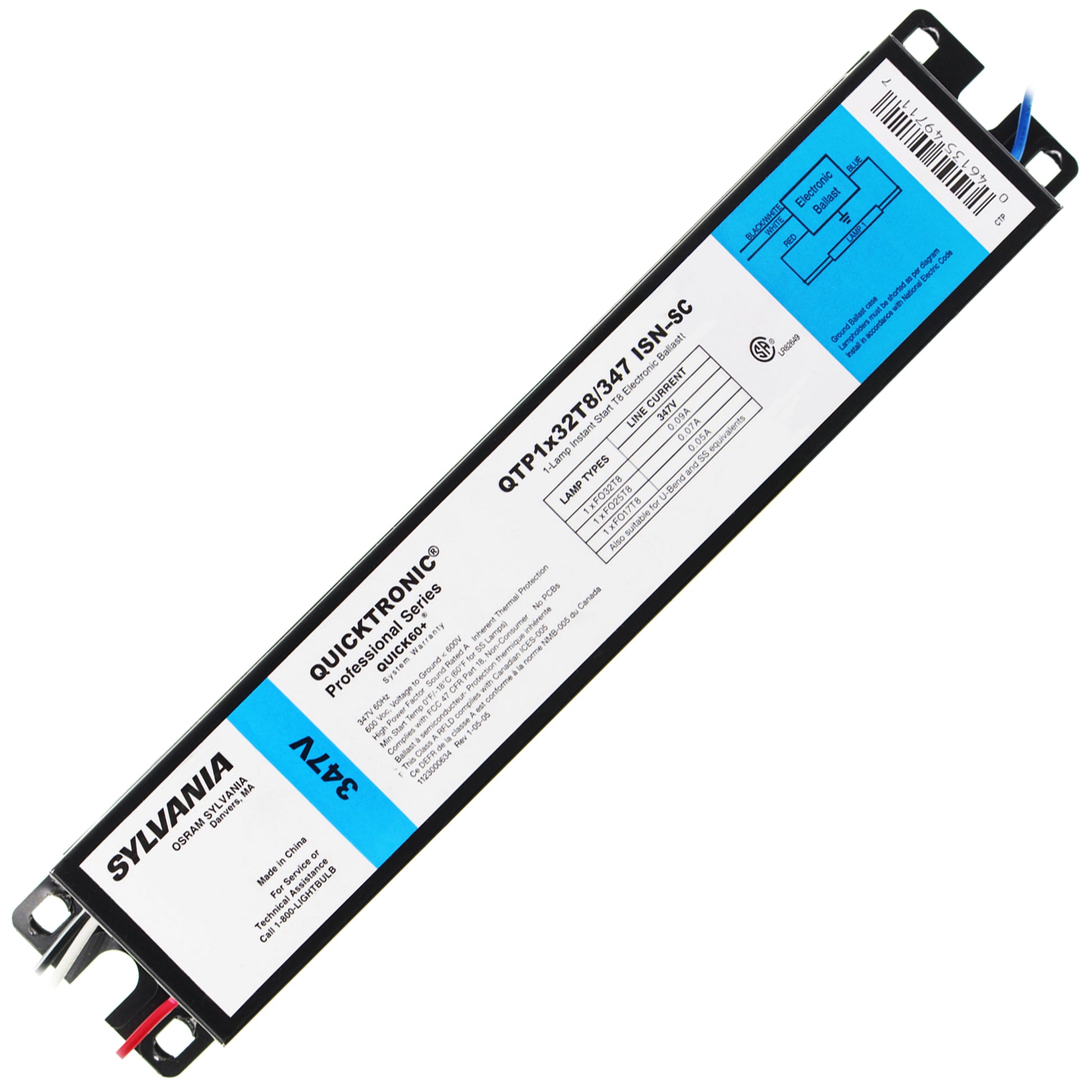 Sylvania QTP1x32T8/347-ISN-SC