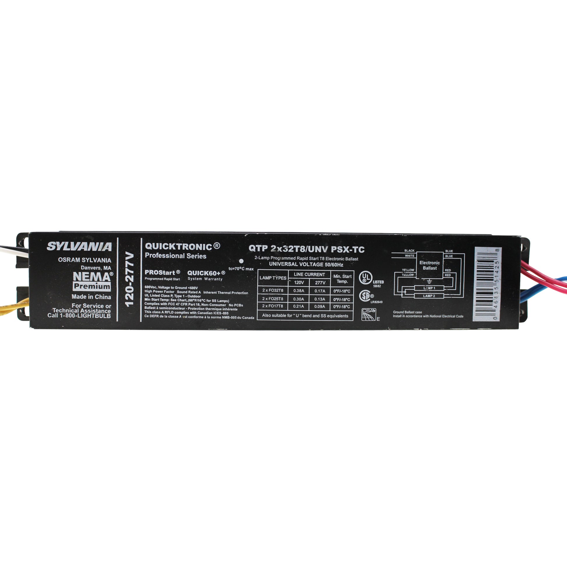 Sylvania QTP2x32T8/UNV PSX-TC