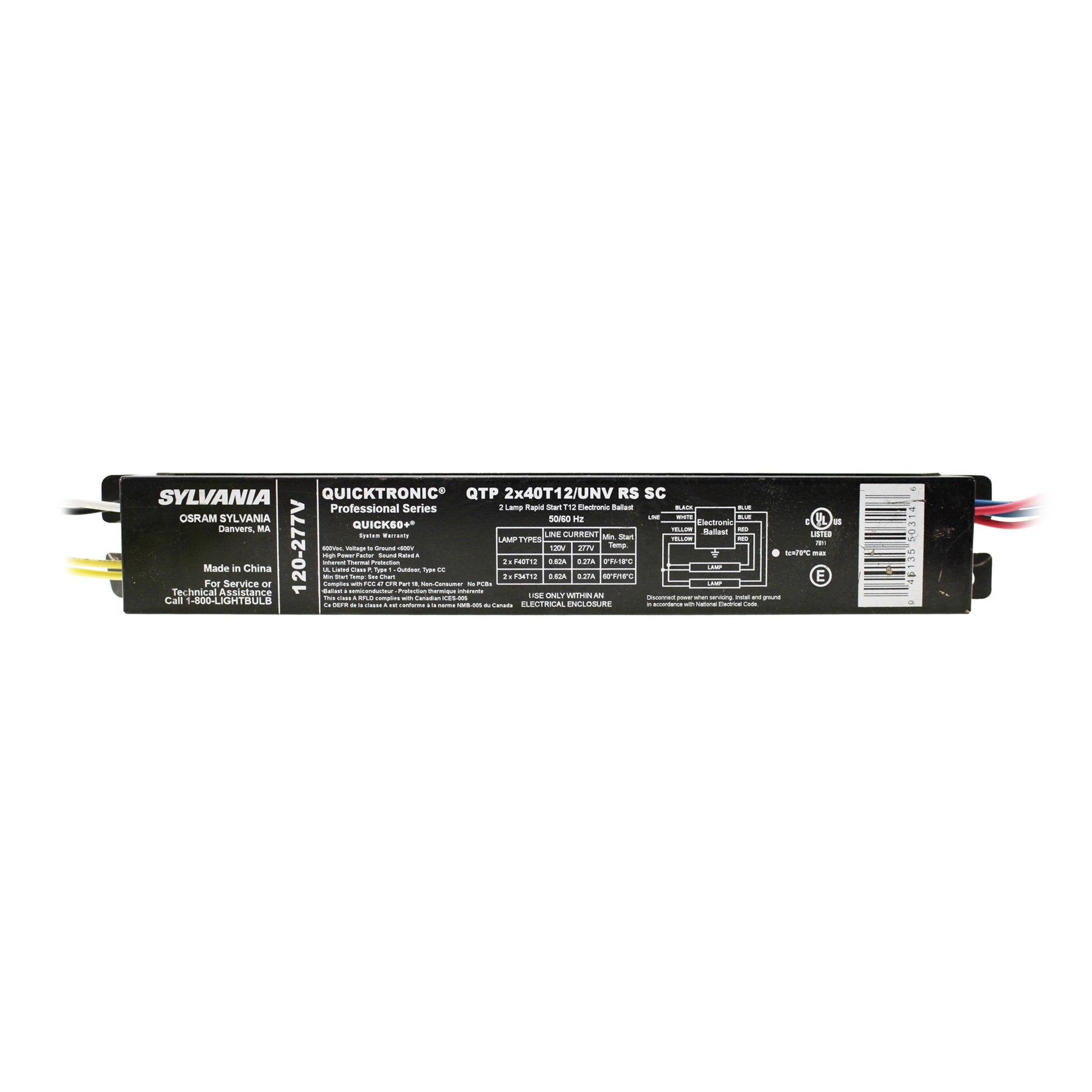 Sylvania QTP2x40T12/UNV-RS-SC