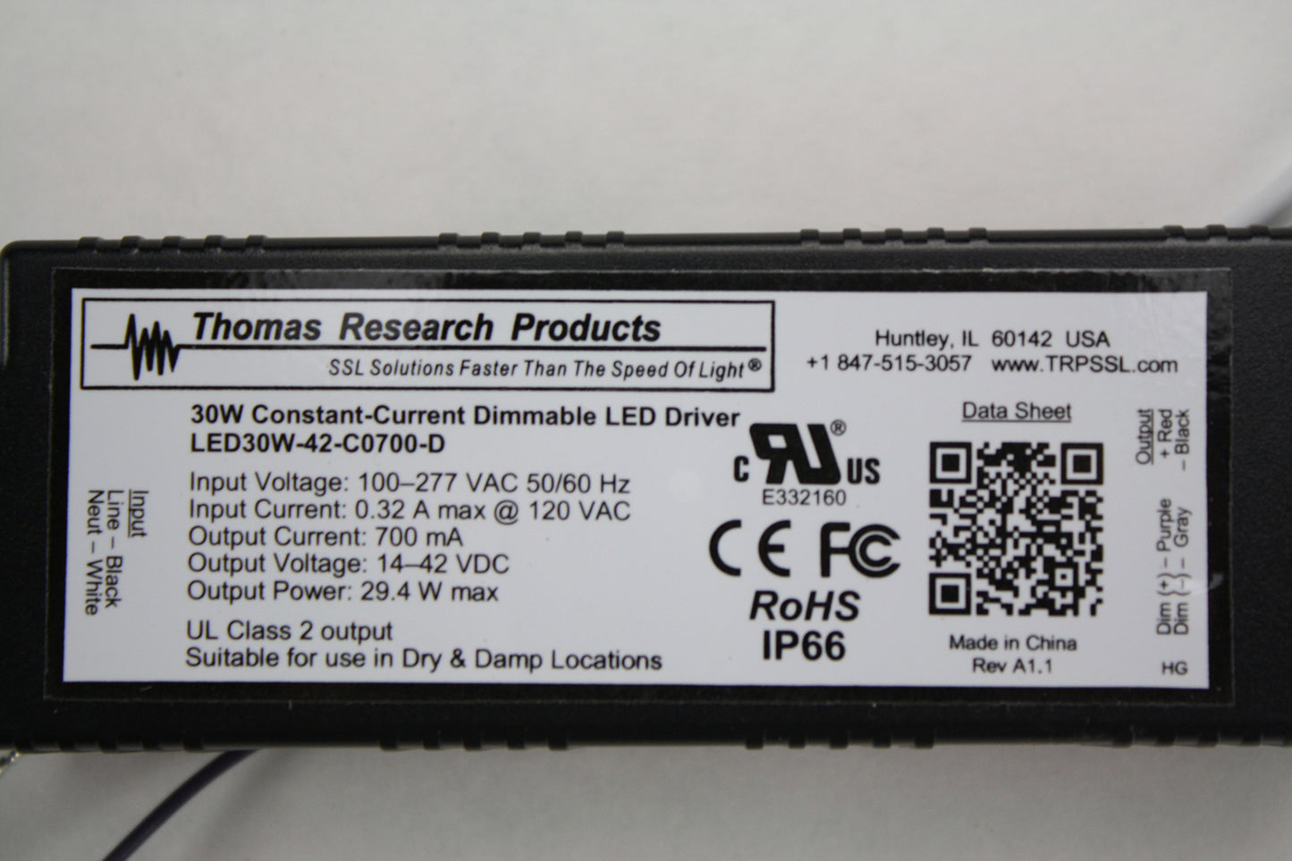 Thomas Research Products LED30W-42-C0700-D