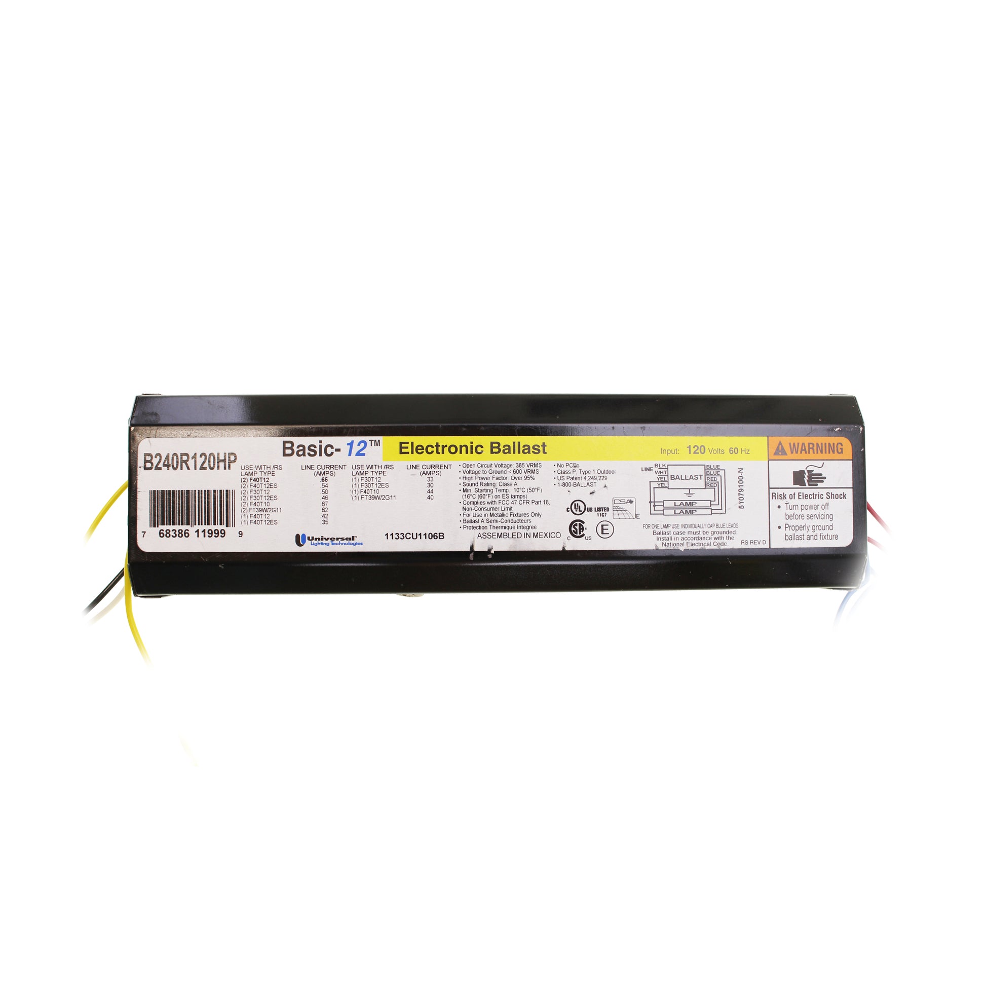Universal Ballast B240R120HP